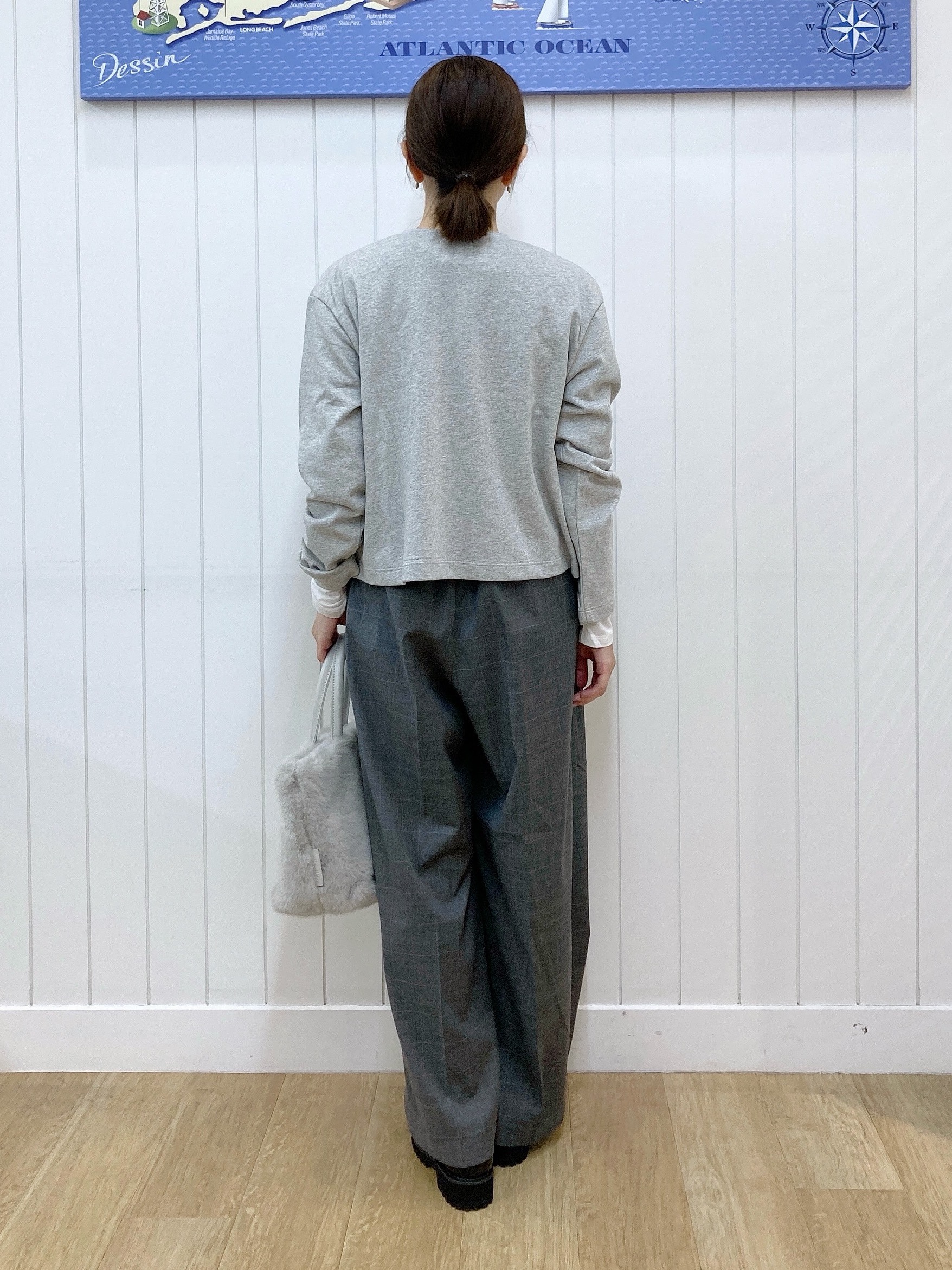 yoshiさんの「Dessin｜リングスナップミニ裏毛カーディガン」を使ったコーディネート