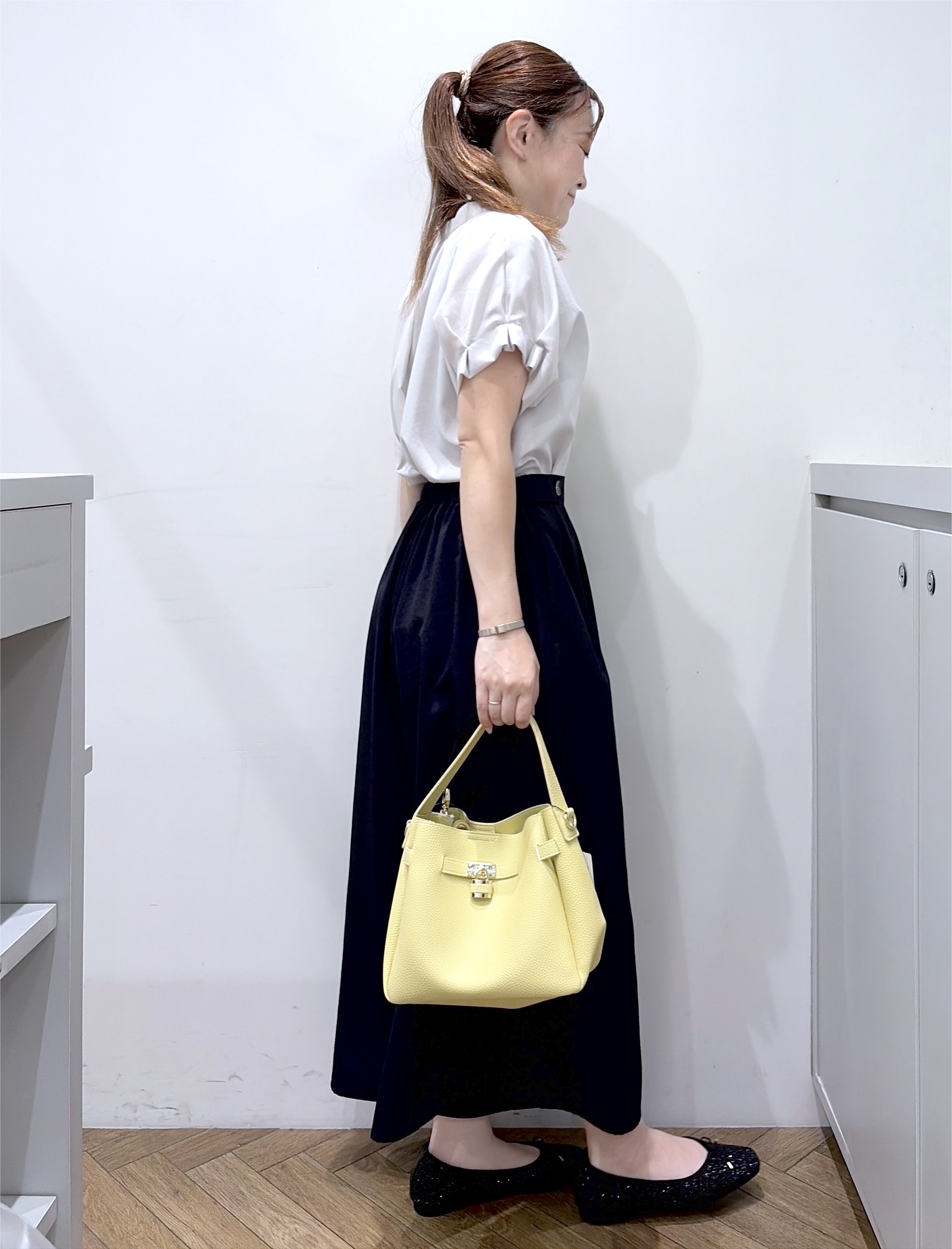 Junさんの「index｜【接触冷感／吸水速乾】タックスキッパーブラウス《防シワ／イージーアイロン／洗濯機OK／9col》」を使ったコーディネート