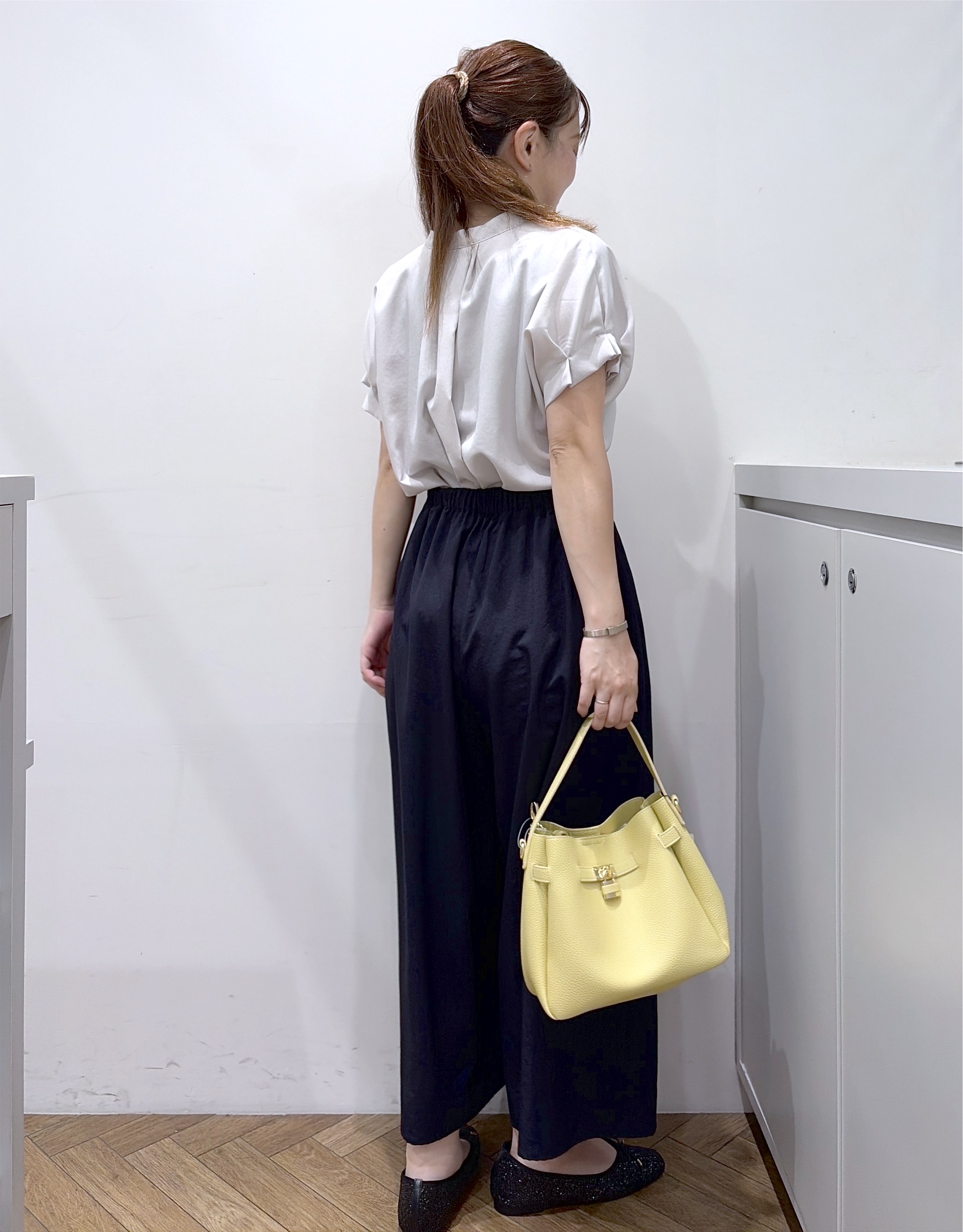 Junさんの「index｜【接触冷感／吸水速乾】タックスキッパーブラウス《防シワ／イージーアイロン／洗濯機OK／9col》」を使ったコーディネート