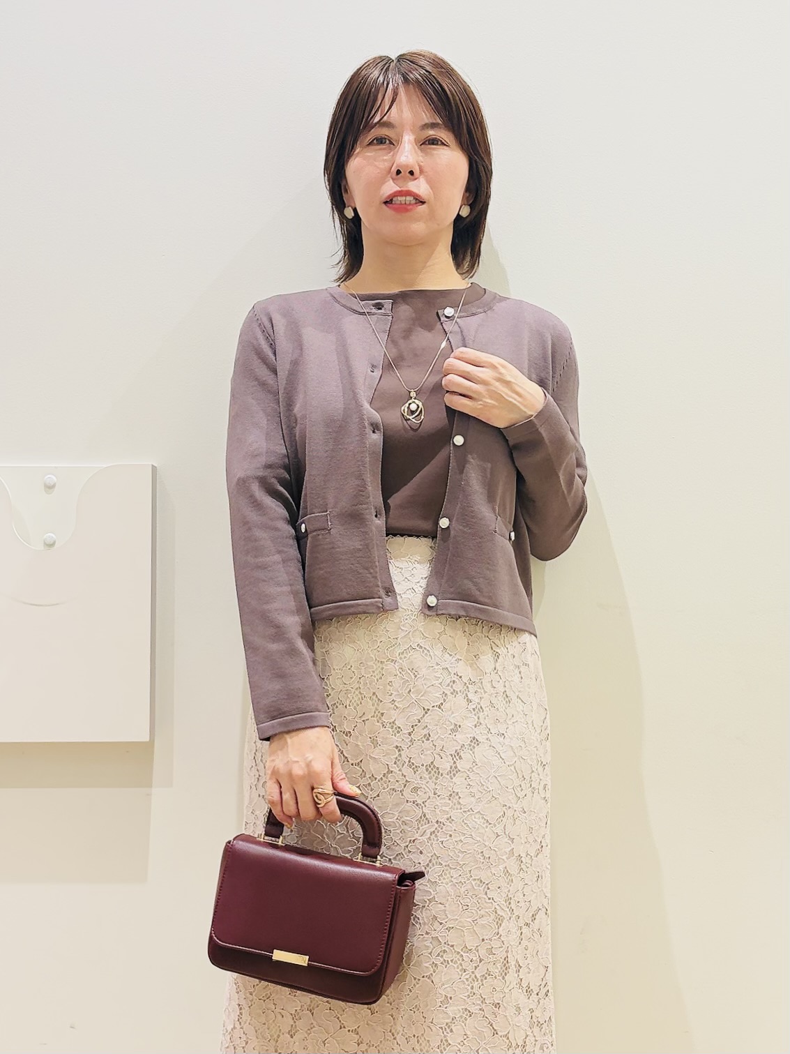 YUKOさんの「index｜【接触冷感／UVケア】ジャカードドッキングスリーブトップス《洗濯機OK》」を使ったコーディネート