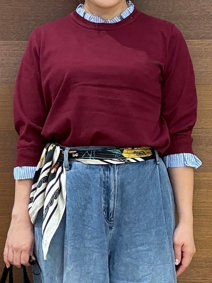 maichiさんの「OPAQUE.CLIP｜【UVケア／遮熱性】フリルドッキングニット《洗濯機OK》」を使ったコーディネート