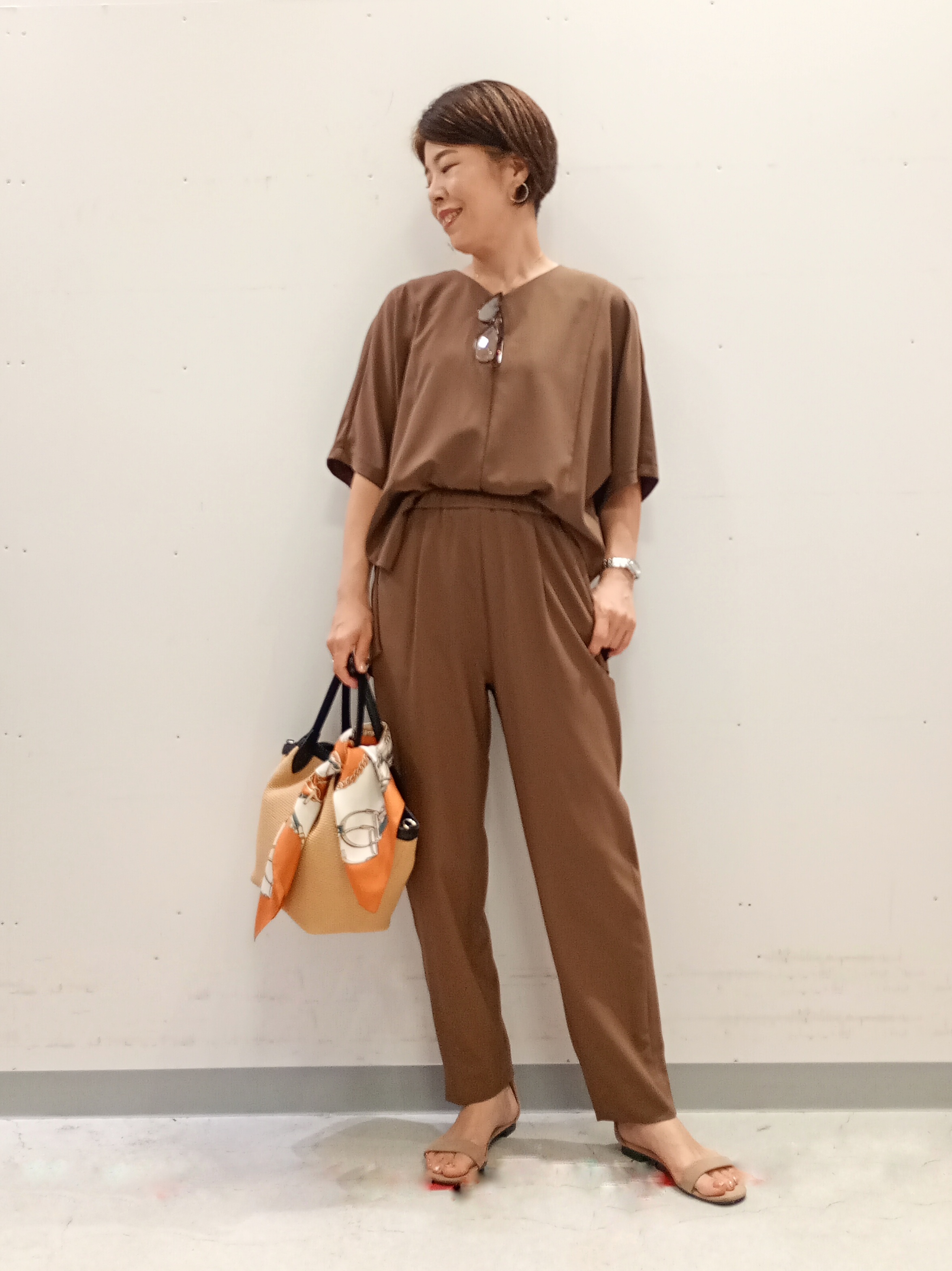 Kさんの「INDIVI｜【着る日傘】キャミソールサロペット」を使ったコーディネート