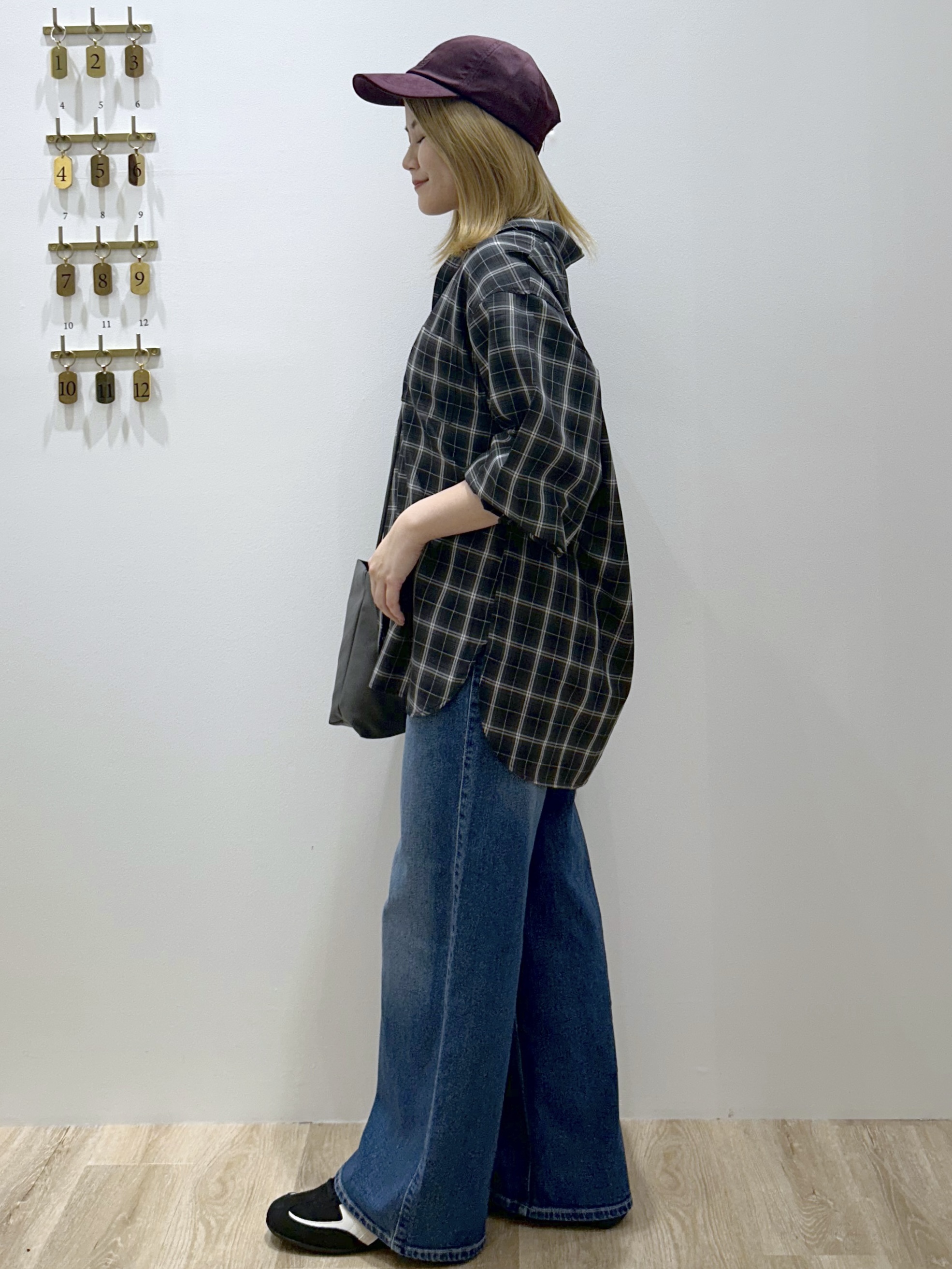 suzukaさんの「OPAQUE.CLIP｜チェック柄シャツ【洗濯機OK】」を使ったコーディネート