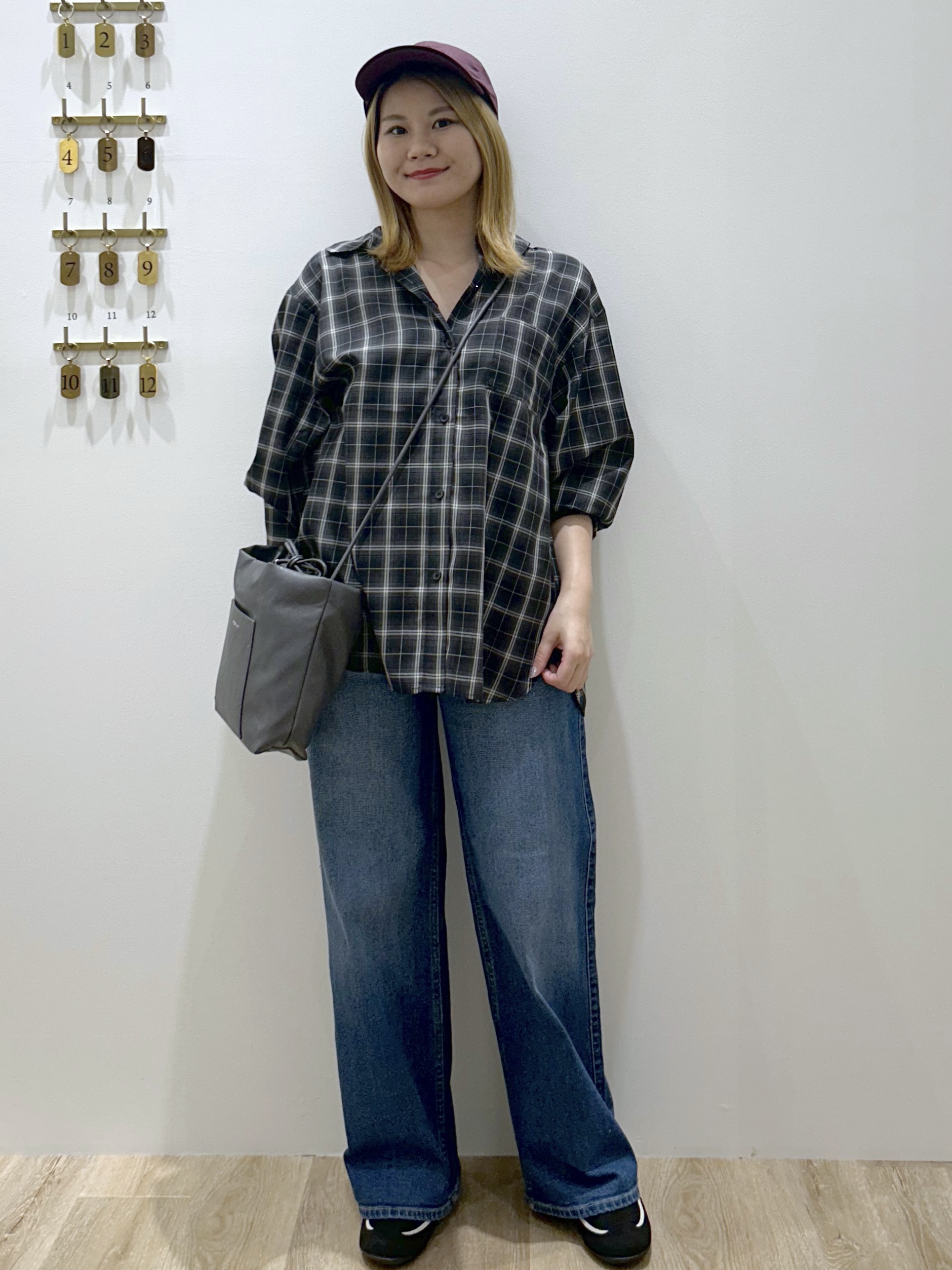 suzukaさんの「OPAQUE.CLIP｜チェック柄シャツ【洗濯機OK】」を使ったコーディネート