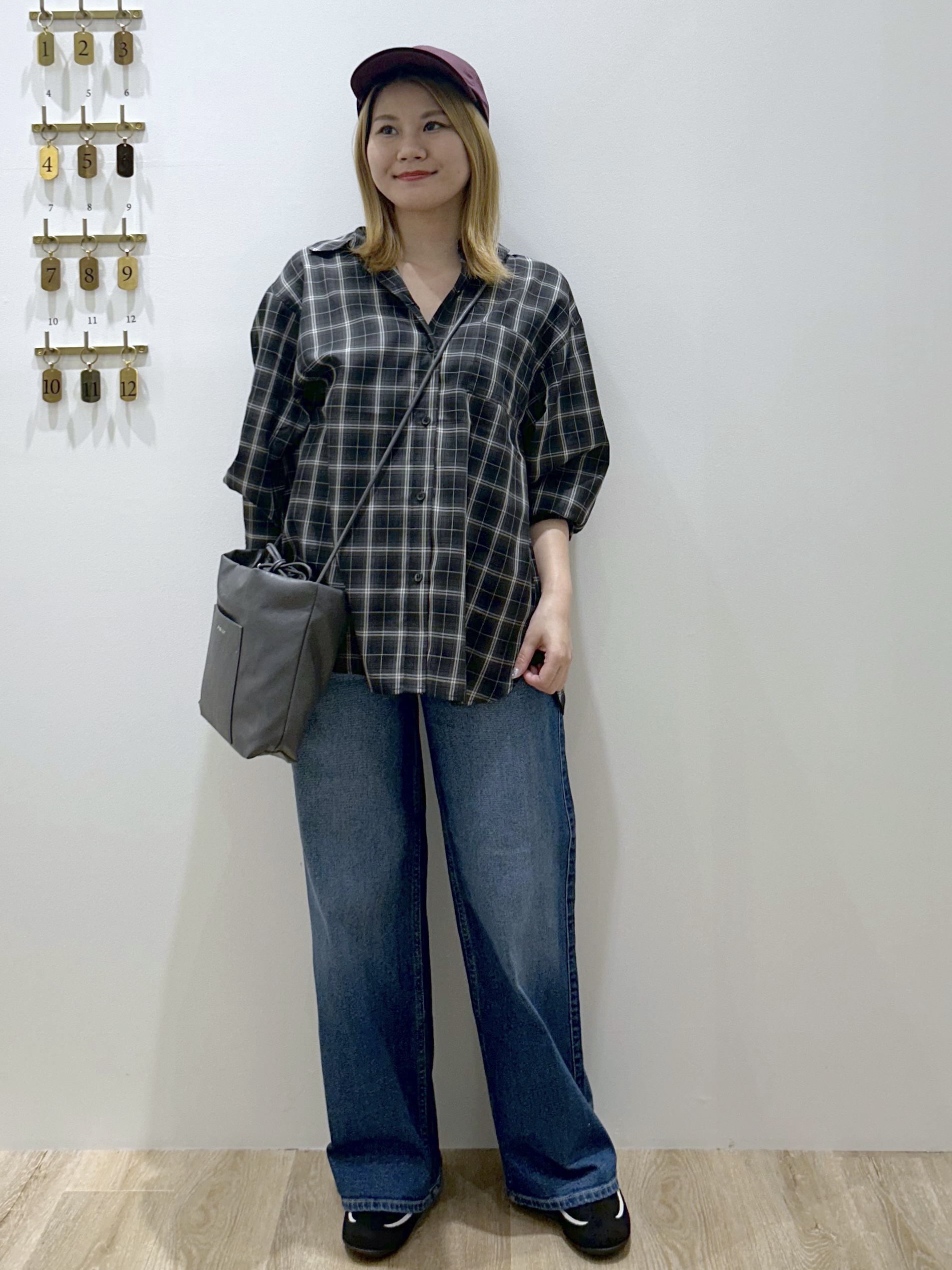 suzukaさんの「OPAQUE.CLIP｜チェック柄シャツ【洗濯機OK】」を使ったコーディネート