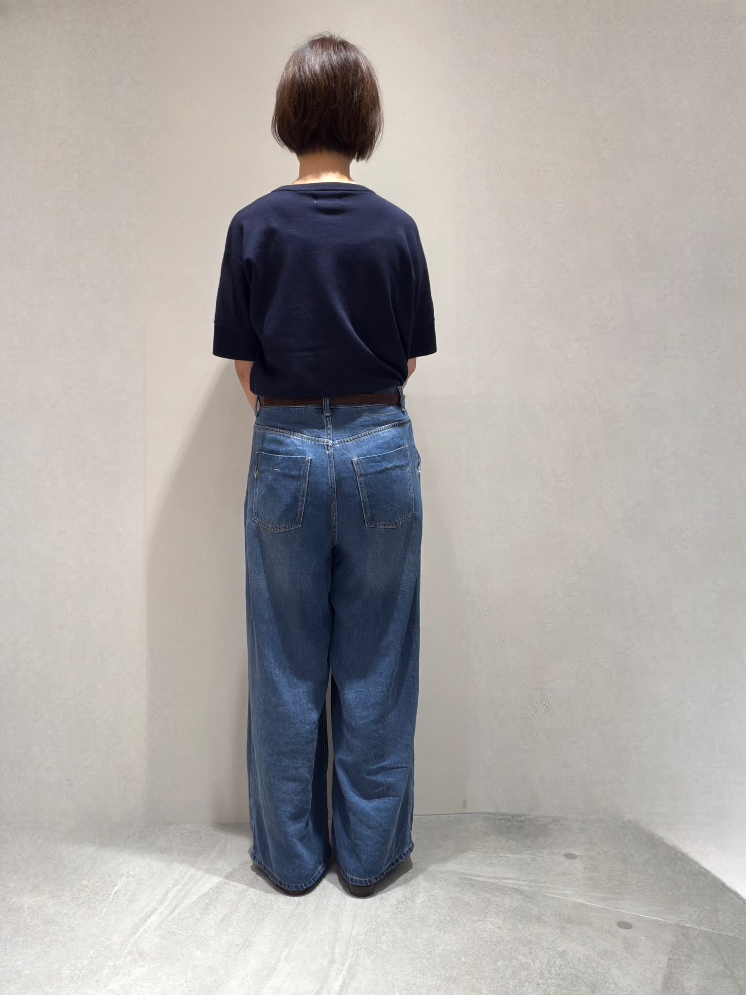 ふなきちさんの「OPAQUE.CLIP｜【森絵梨佳さん着用】2WAY衿ドッキングニット《洗濯機OK》」を使ったコーディネート