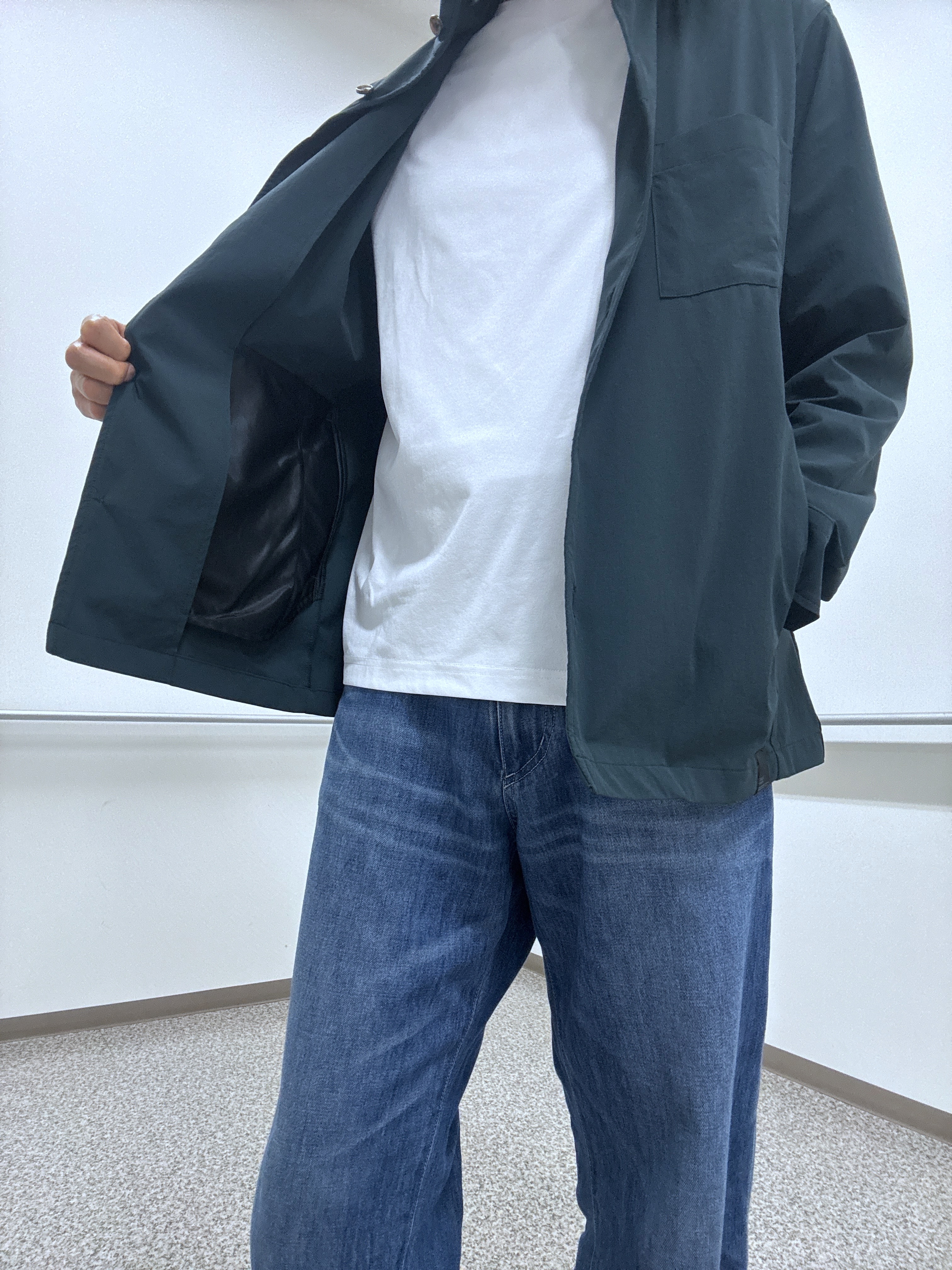 おーのさんの「TAKEO KIKUCHI｜3Dナイロンストレッチ　スタンドカラーブルゾン」を使ったコーディネート