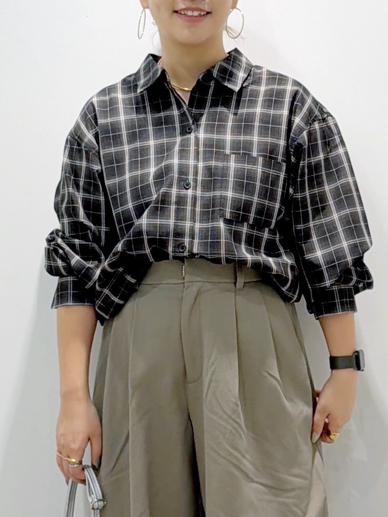 sumicaさんの「OPAQUE.CLIP｜チェック柄シャツ【洗濯機OK】」を使ったコーディネート