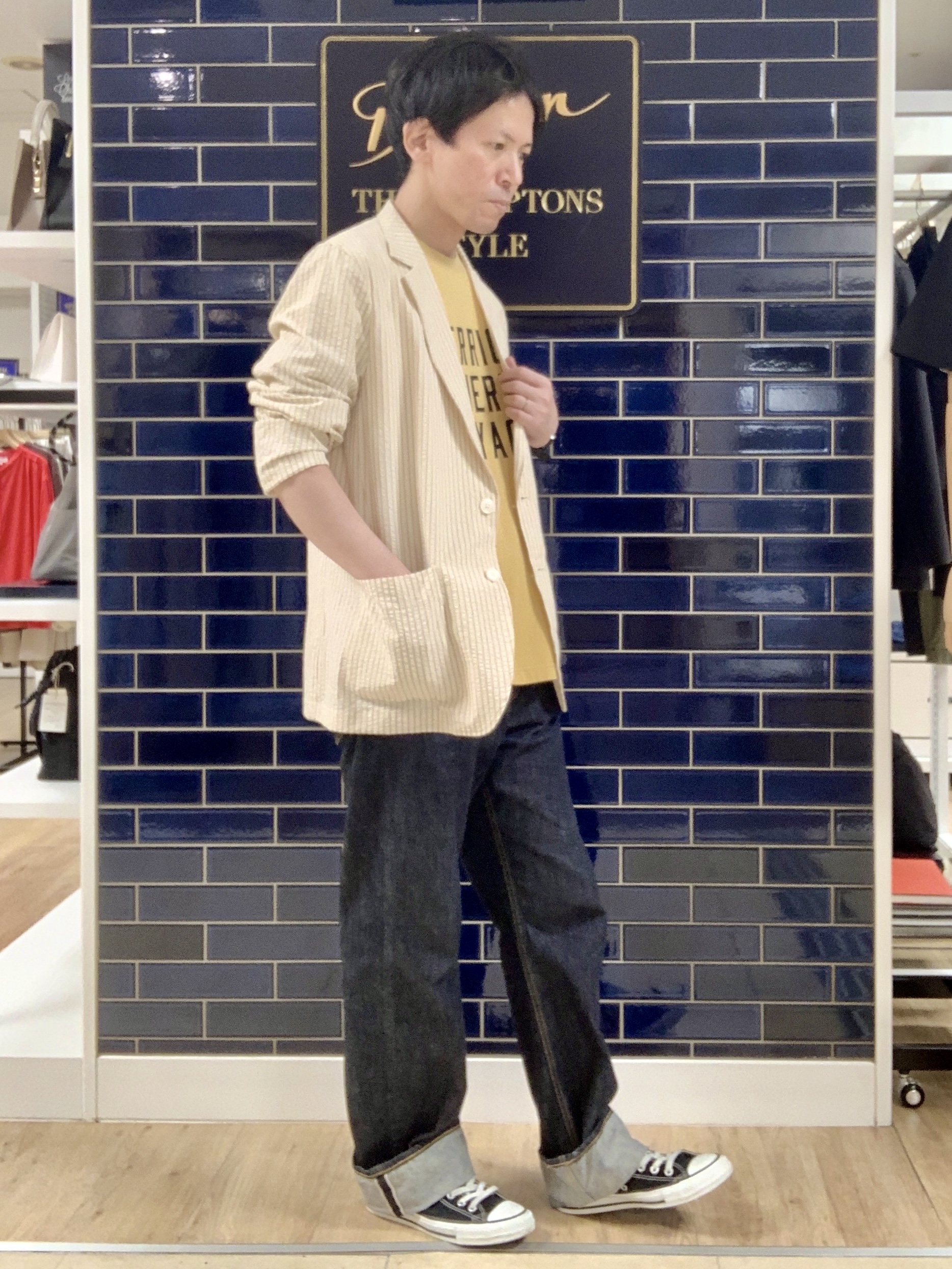 Takaさんの「Dessin｜【セットアップ可/洗える】サッカー素材ジャケット」を使ったコーディネート
