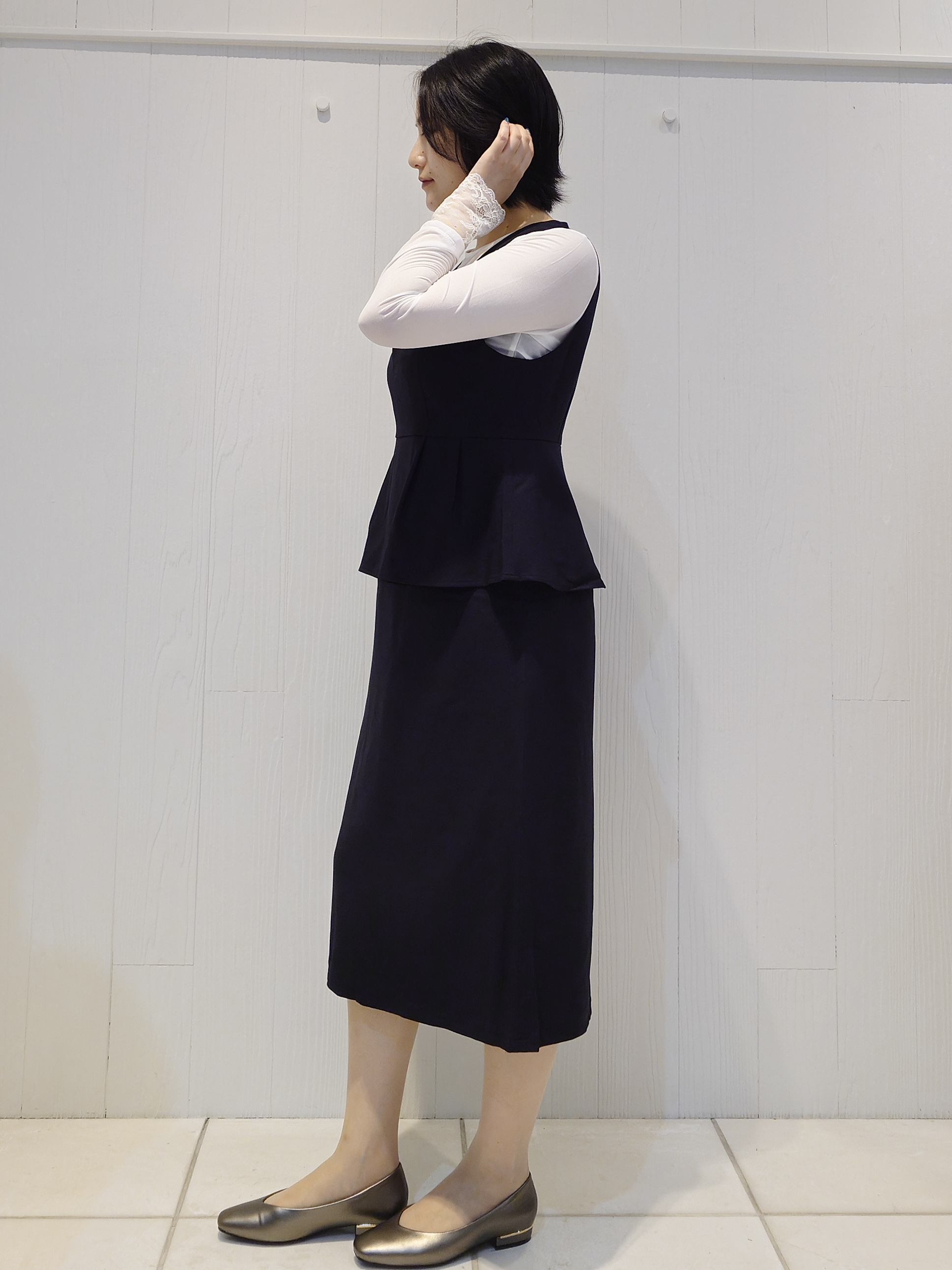 haruさんの「index｜袖レースシアートップス【洗濯機OK】」を使ったコーディネート