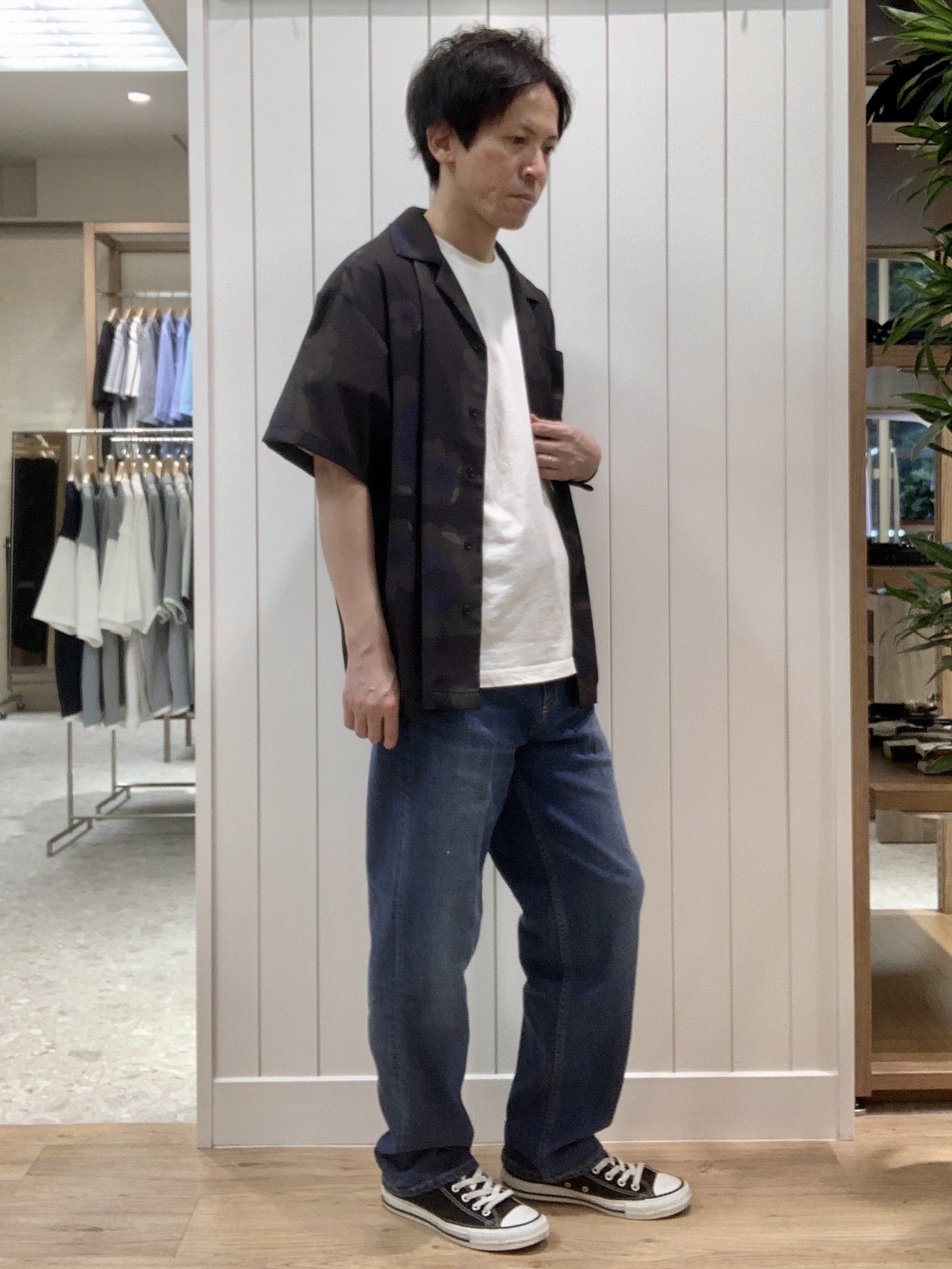 Takaさんの「Dessin｜【洗える】ボタニカル柄プリントシャツ」を使ったコーディネート