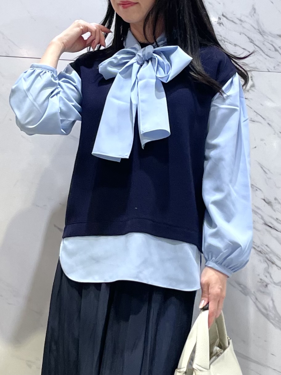 saitouさんの「COUP DE CHANCE｜【手洗い可／日本製／】 レイヤード風トップス」を使ったコーディネート