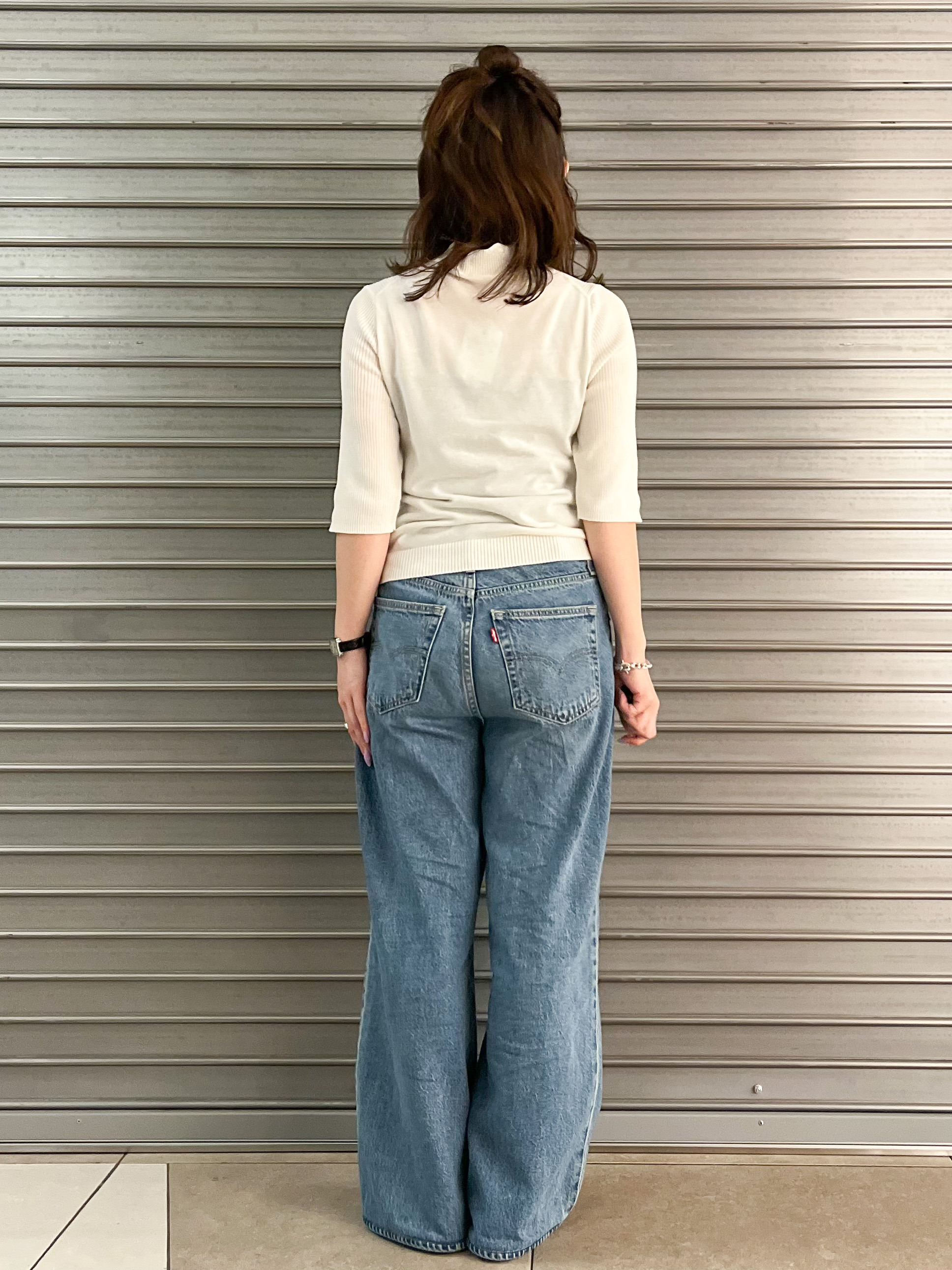 じゅんさんの「DRESSTERIOR｜【接触冷感】クールタッチカットハーフスリーブプルオーバー」を使ったコーディネート