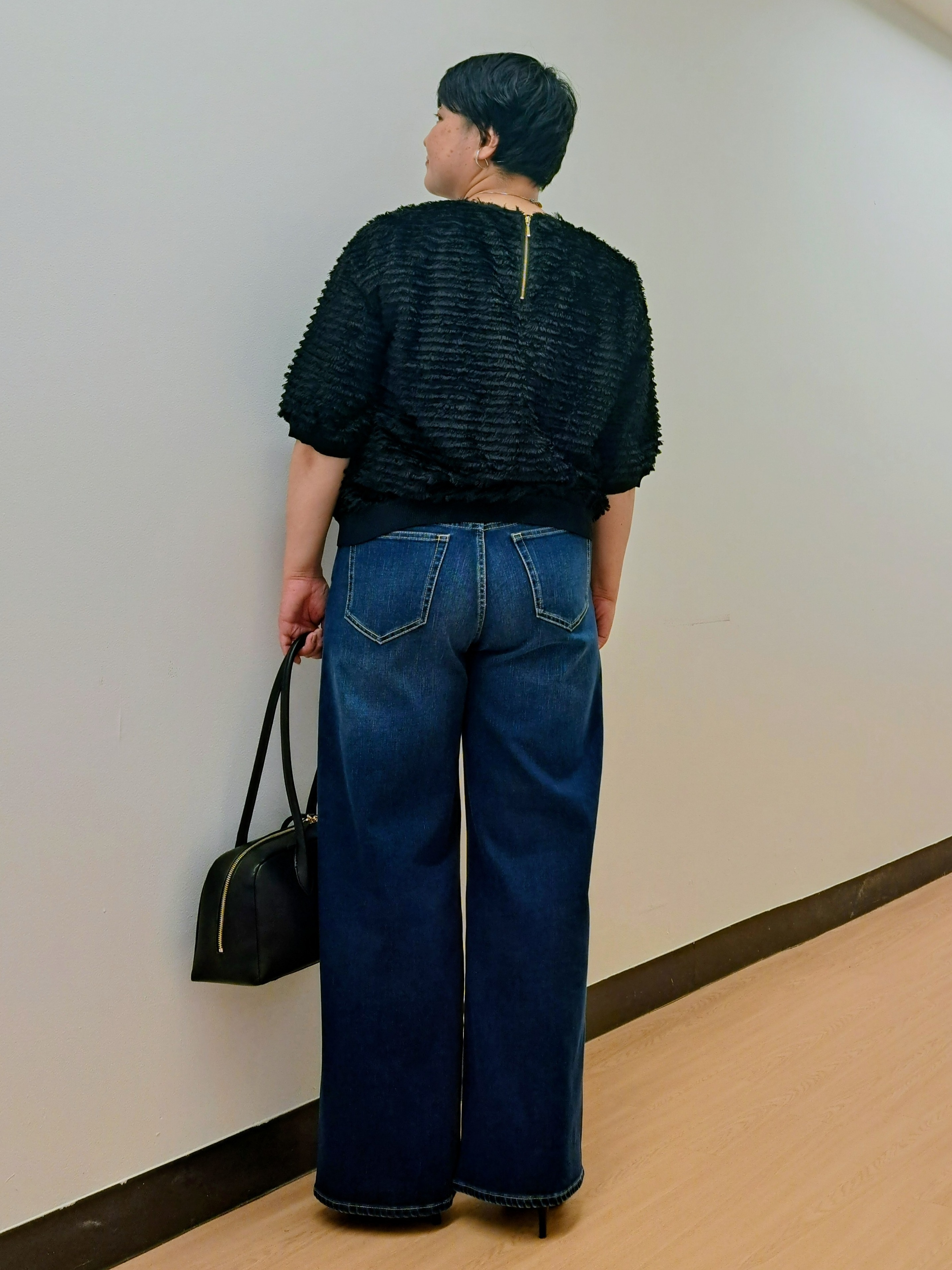 ますこさんの「UNTITLED｜【秋映え/体型カバー】フェザージャガードプルオーバー」を使ったコーディネート