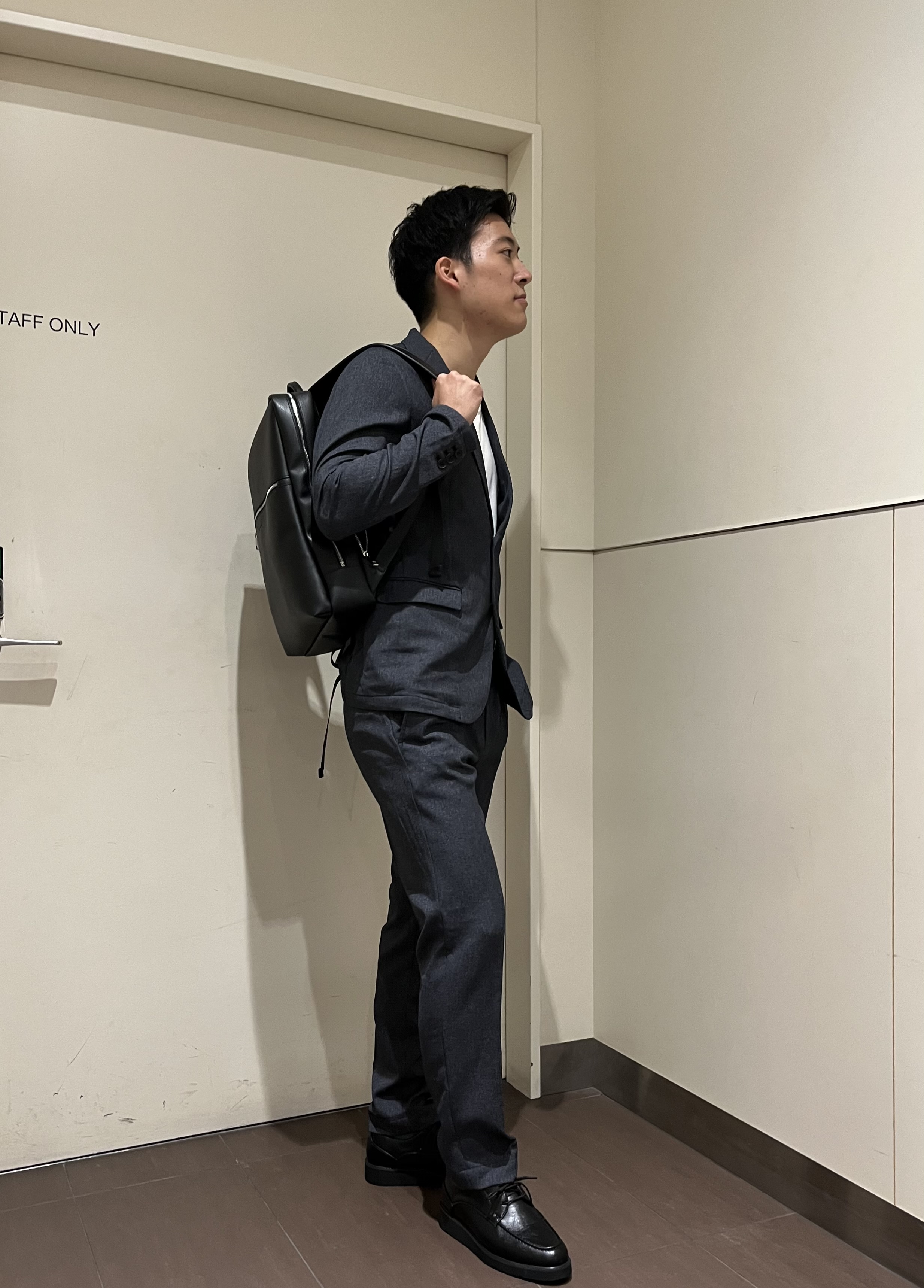 RITSUKIさんの「tk.TAKEO KIKUCHI｜【365日対応】PINHEADシングルセットアップ/上下2点セット/ONOFF兼用/ストレッチ/洗え」を使ったコーディネート