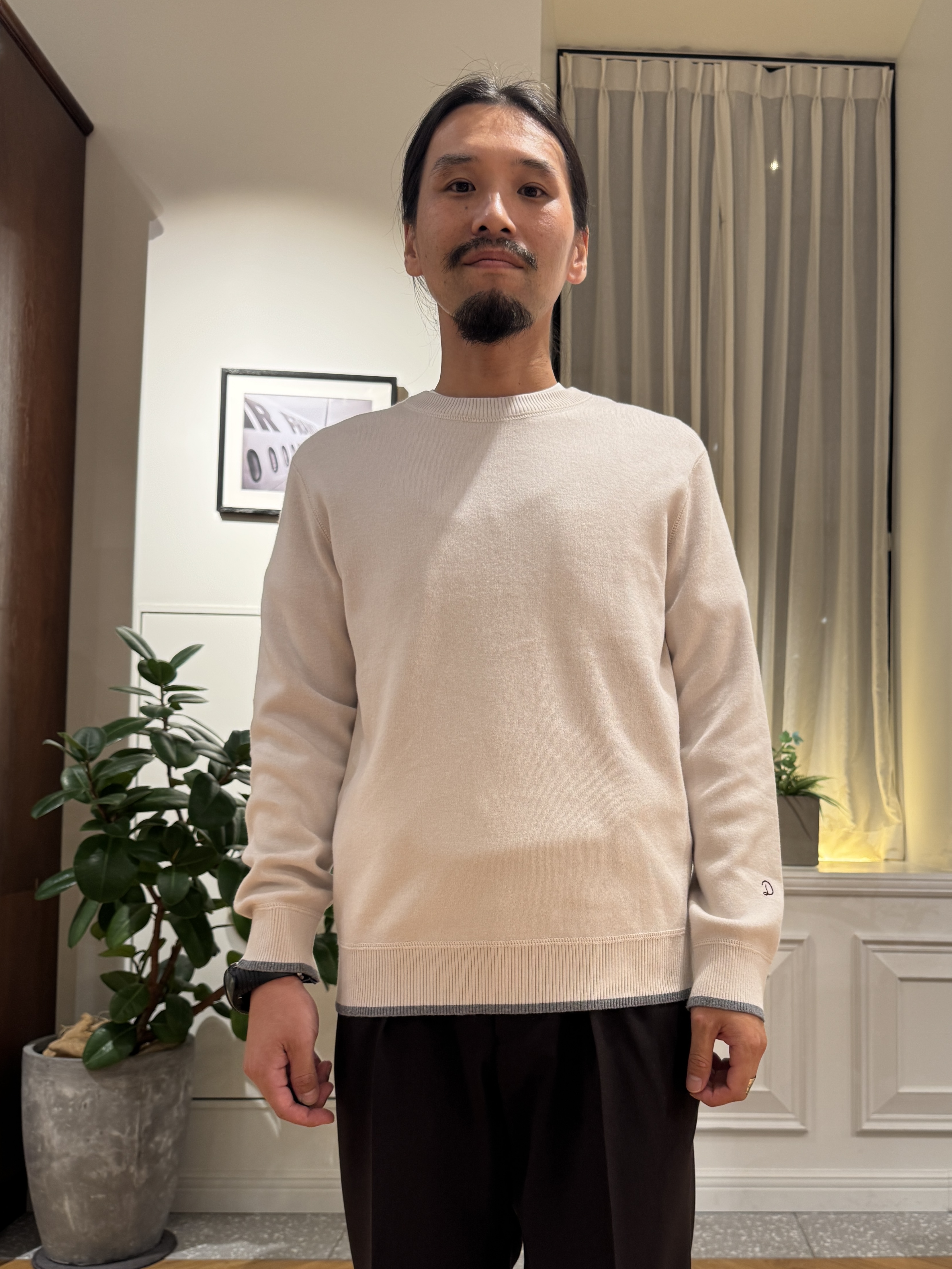 kawarataniさんの「DRESSTERIOR｜【6色展開/洗濯機可】コットンカシミヤ スムースニット」を使ったコーディネート