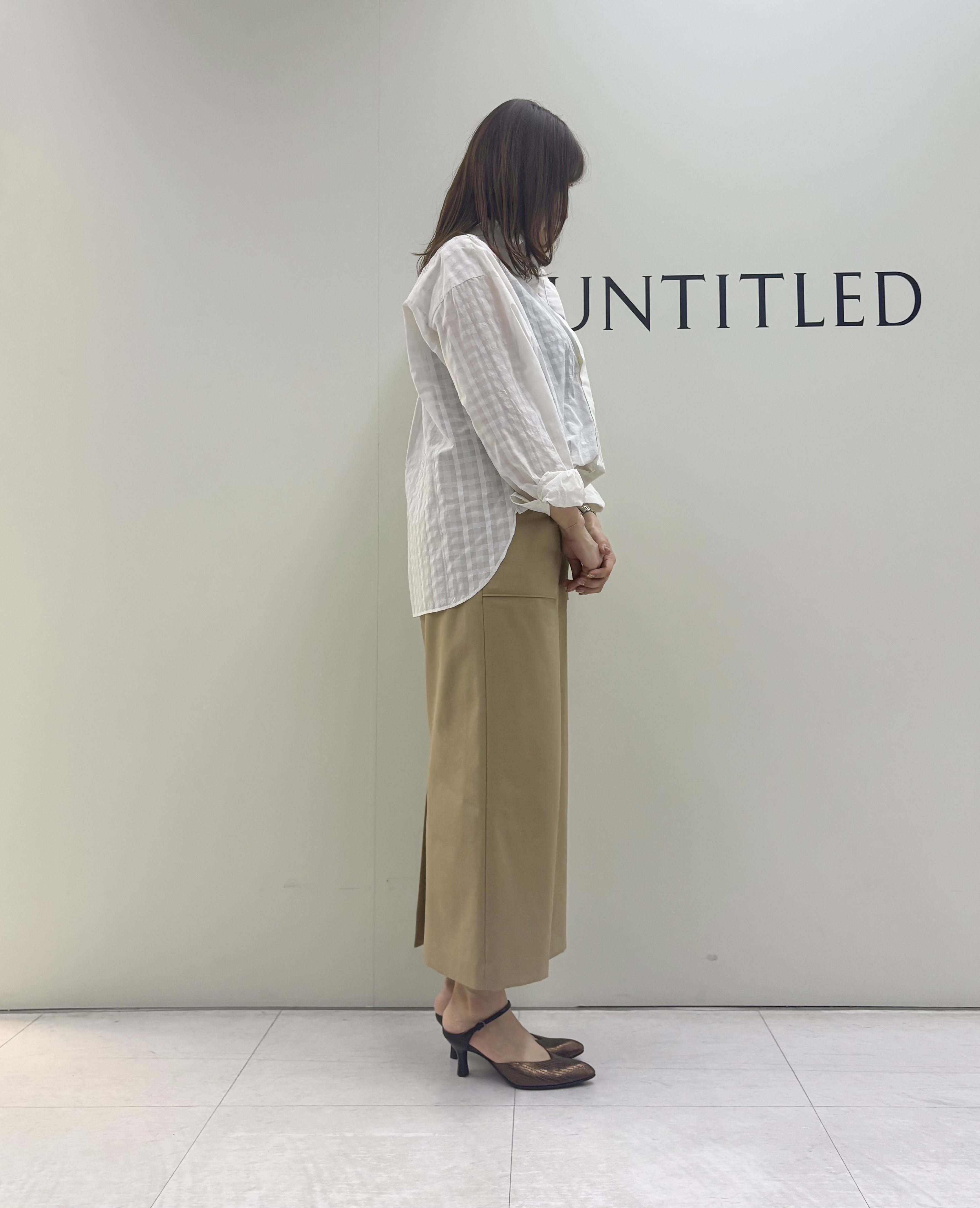 Sakaiさんの「UNTITLED｜【秋映え/羽織り】シアーチェックシャツブラウス」を使ったコーディネート