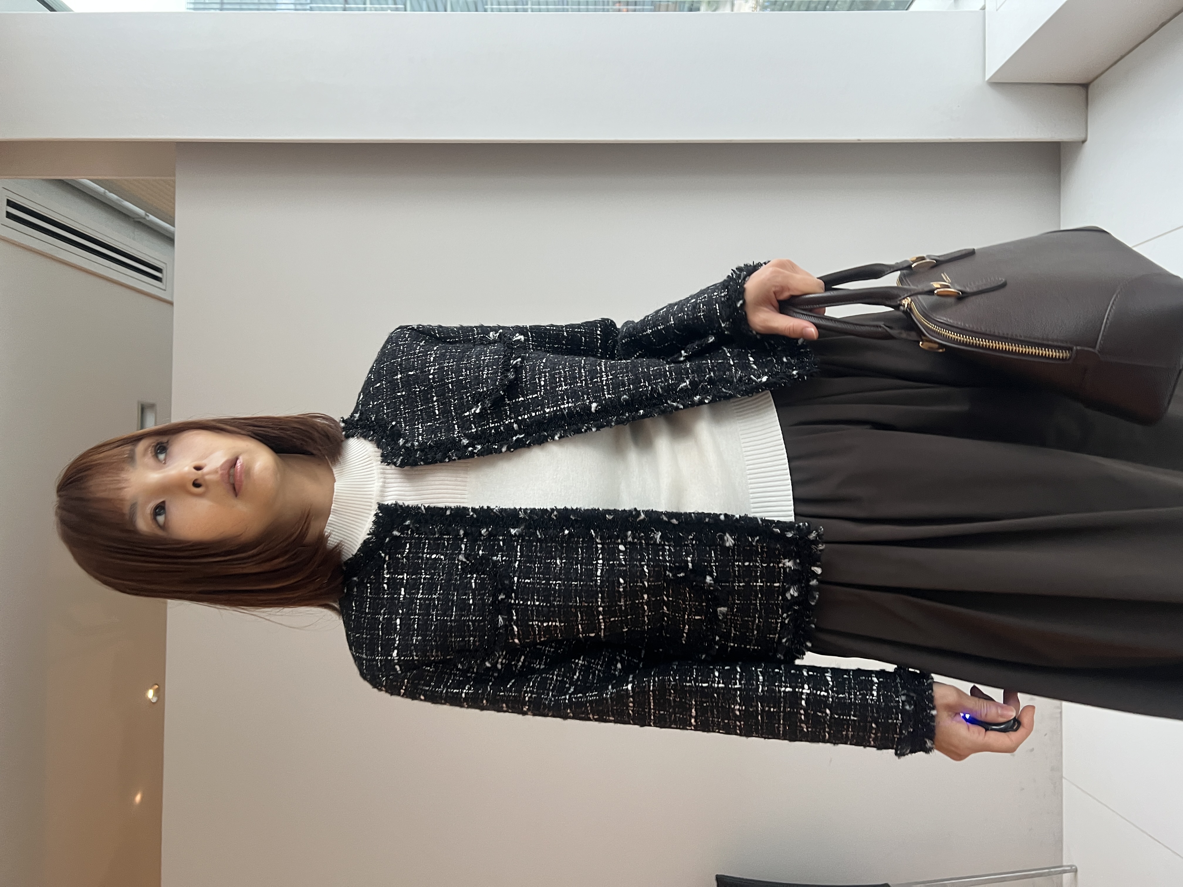 misaさんの「DRESSTERIOR｜◆mica della valle（ミカデラヴァッレ）Katia ハンドバッグ」を使ったコーディネート