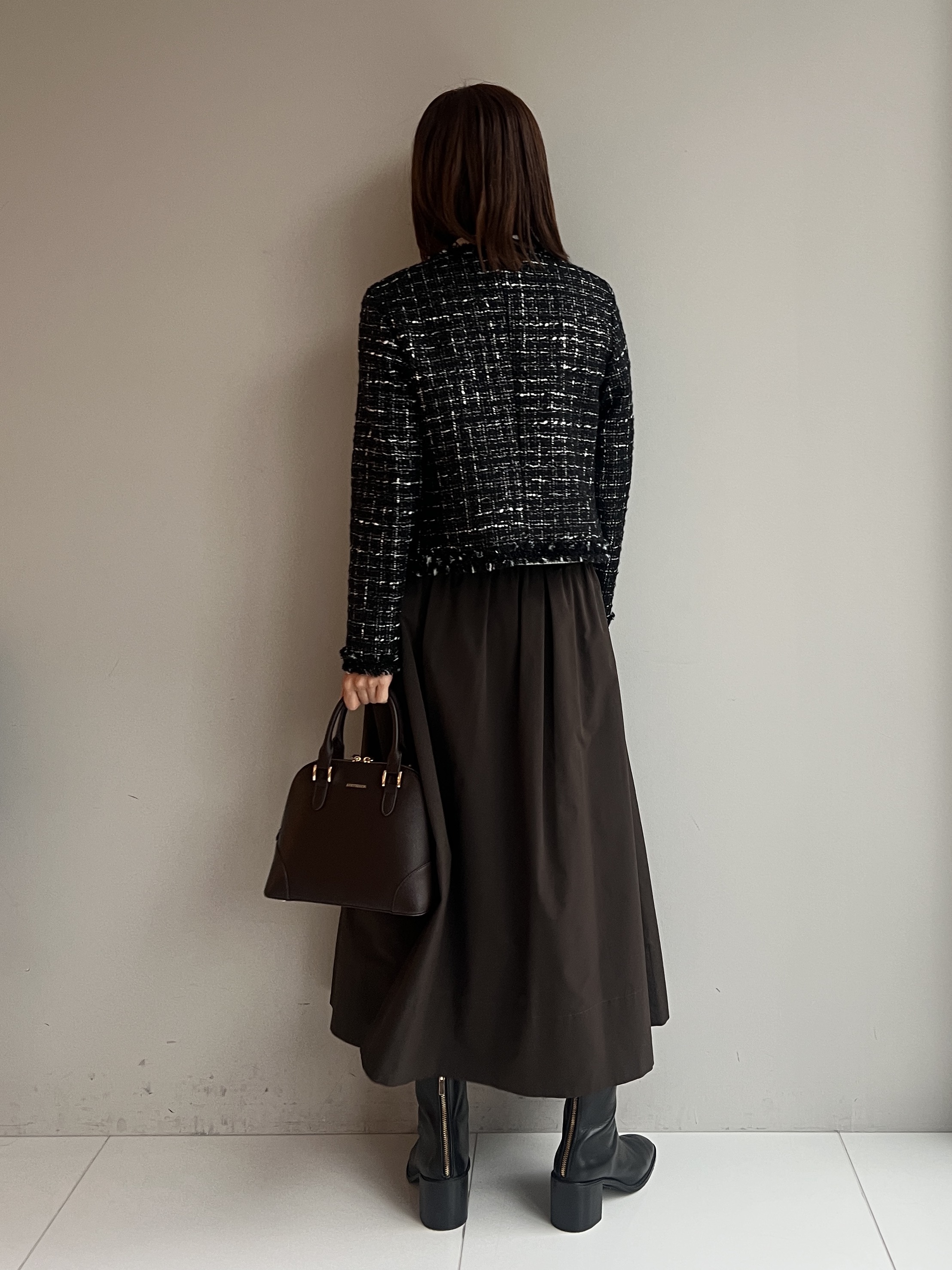 misaさんの「DRESSTERIOR｜◆mica della valle（ミカデラヴァッレ）Katia ハンドバッグ」を使ったコーディネート