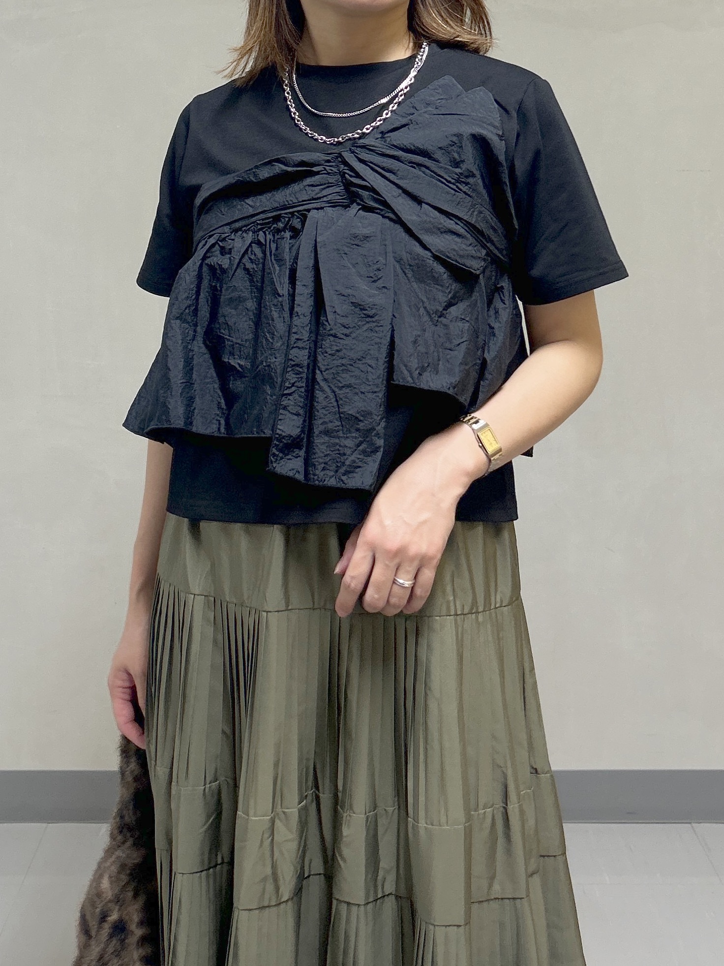 takaさんの「INDIVI｜ツイストドッキングTシャツ」を使ったコーディネート