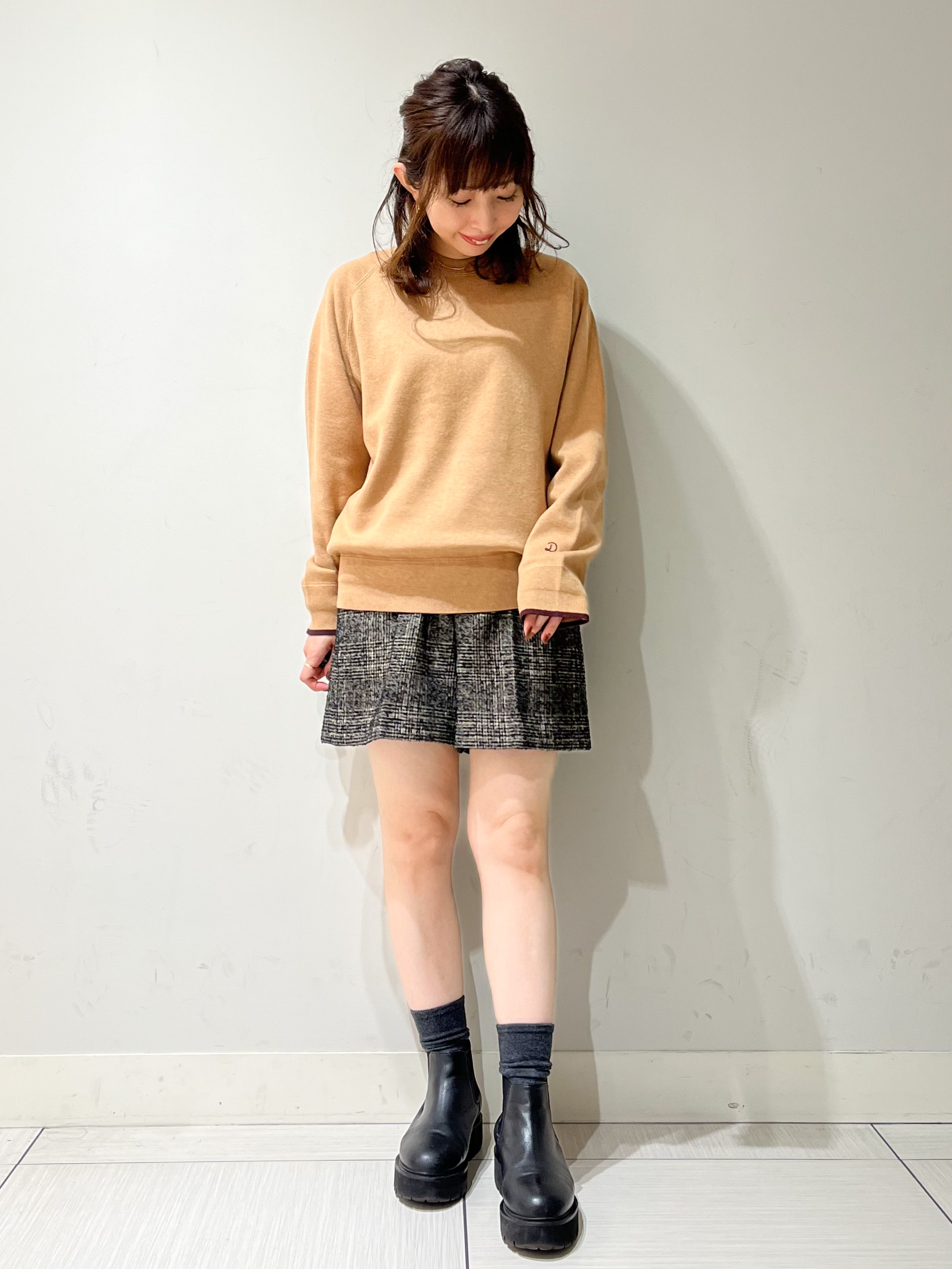 じゅんさんの「DRESSTERIOR｜【セットアップ可能】ループグレンチェックダブルジャケット」を使ったコーディネート
