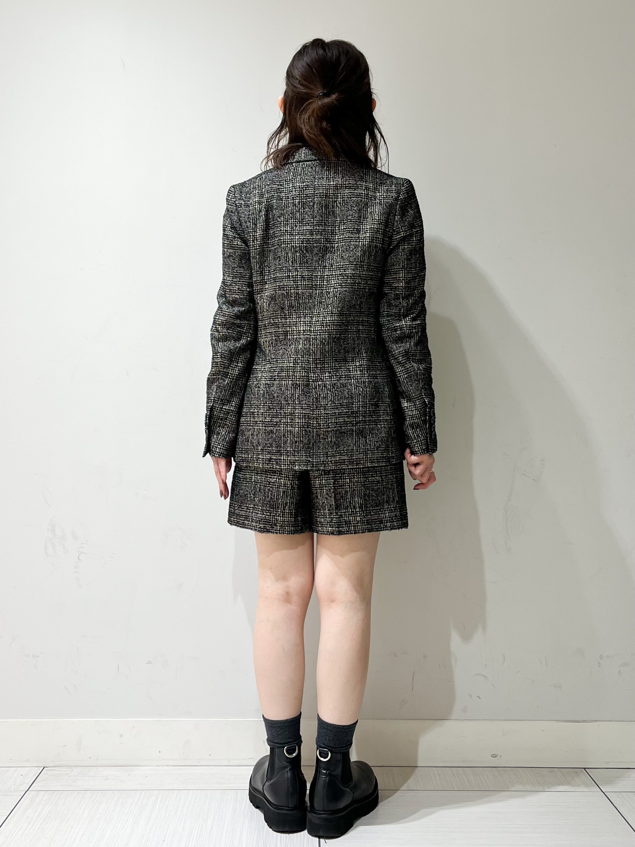 じゅんさんの「DRESSTERIOR｜【セットアップ可能】ループグレンチェックダブルジャケット」を使ったコーディネート