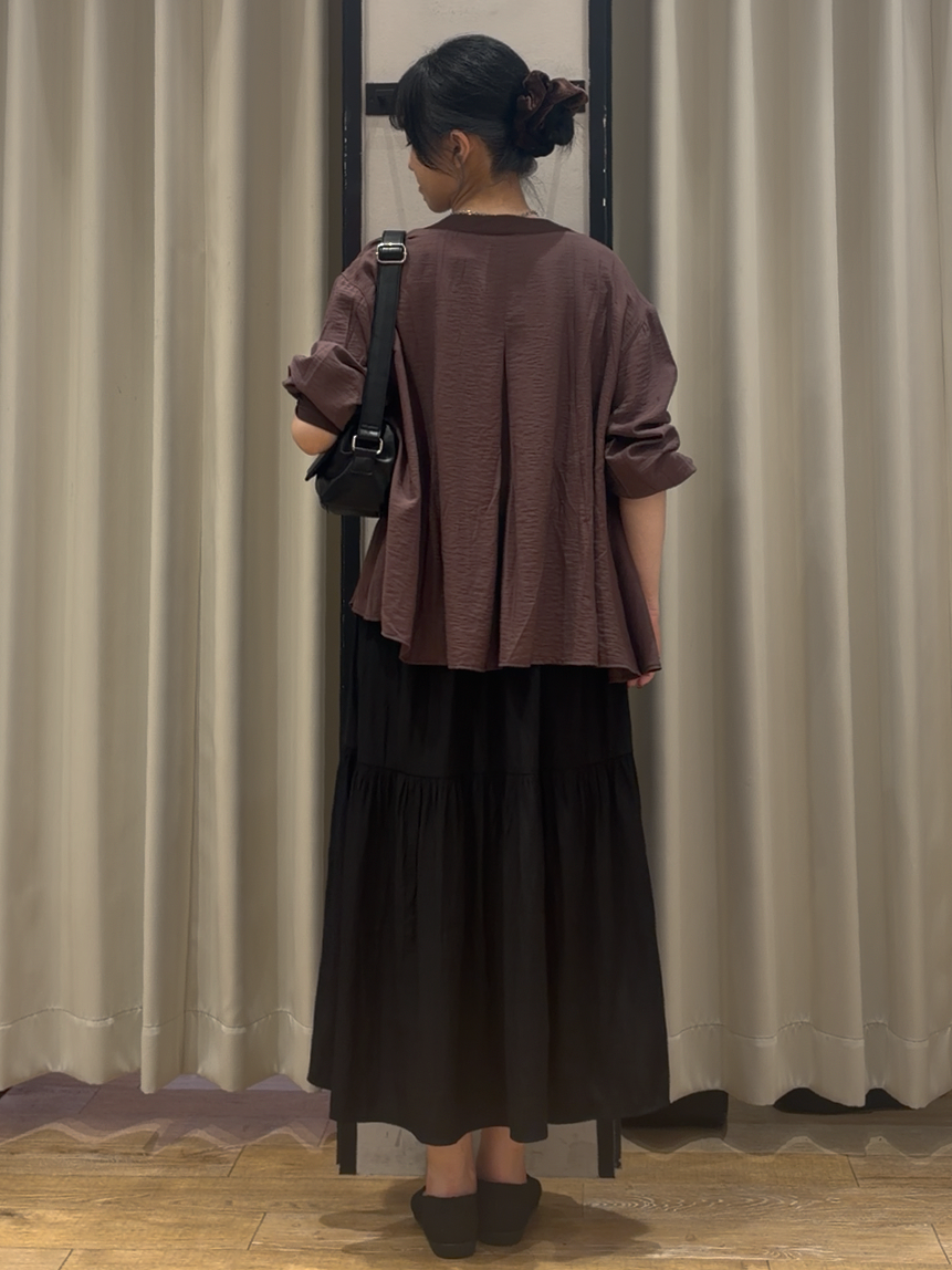 RUKAさんの「grove｜シアーシャツカーディガン」を使ったコーディネート