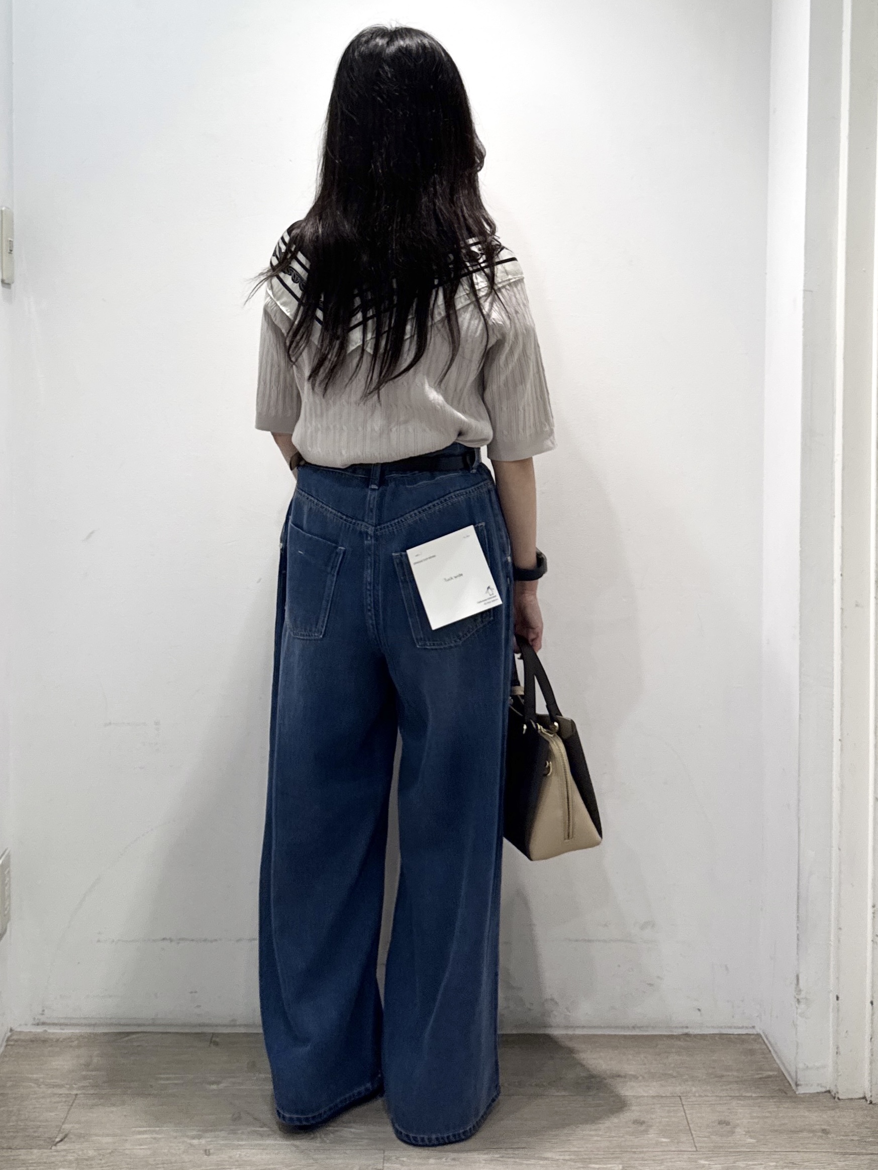 yuicciさんの「OPAQUE.CLIP｜【UVケア】配色ケーブルニット《洗濯機OK／抗ピル》」を使ったコーディネート