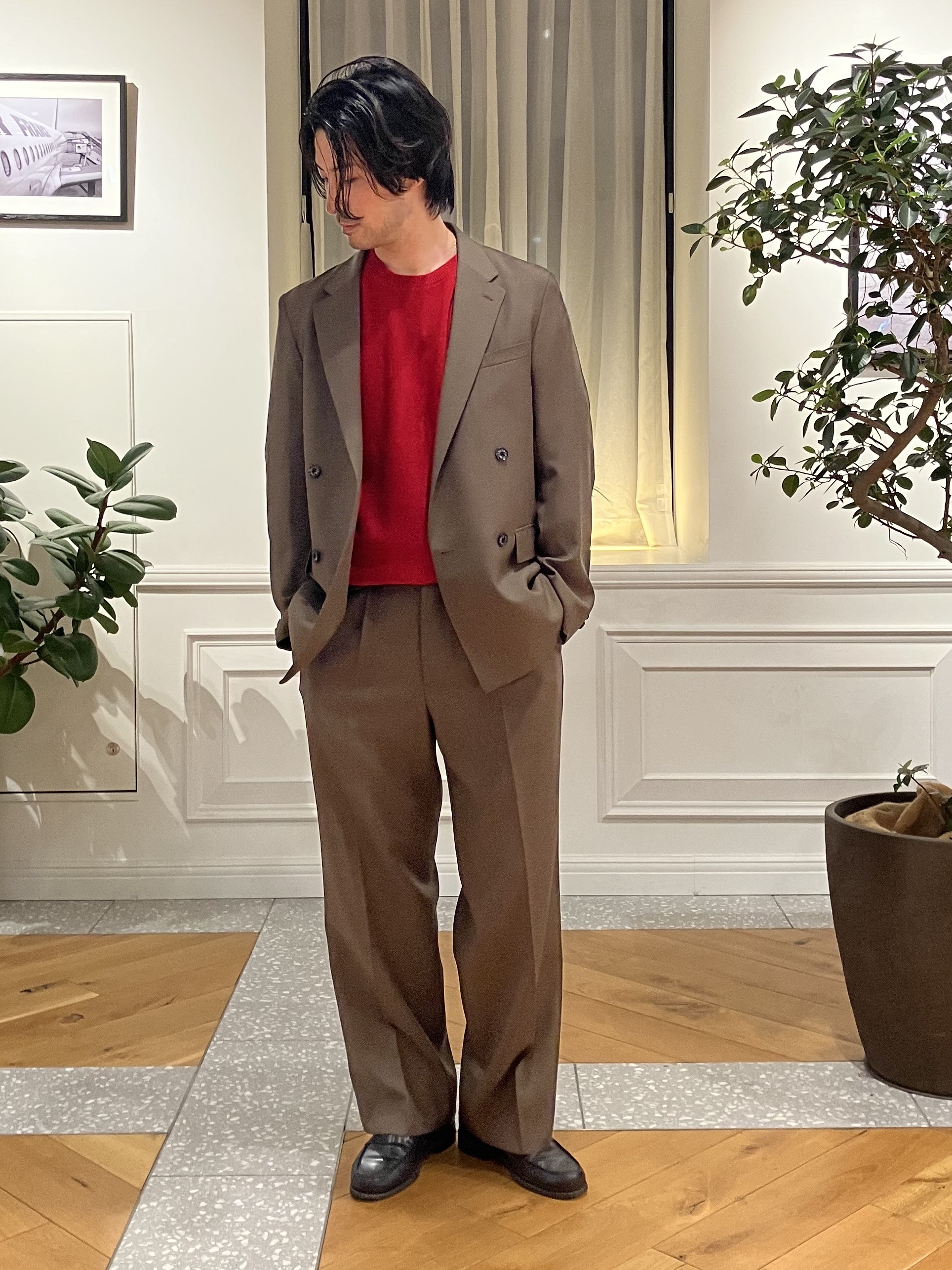 junyaさんの「DRESSTERIOR｜【セットアップ可】イージーケア ウールブレンドジャケット」を使ったコーディネート