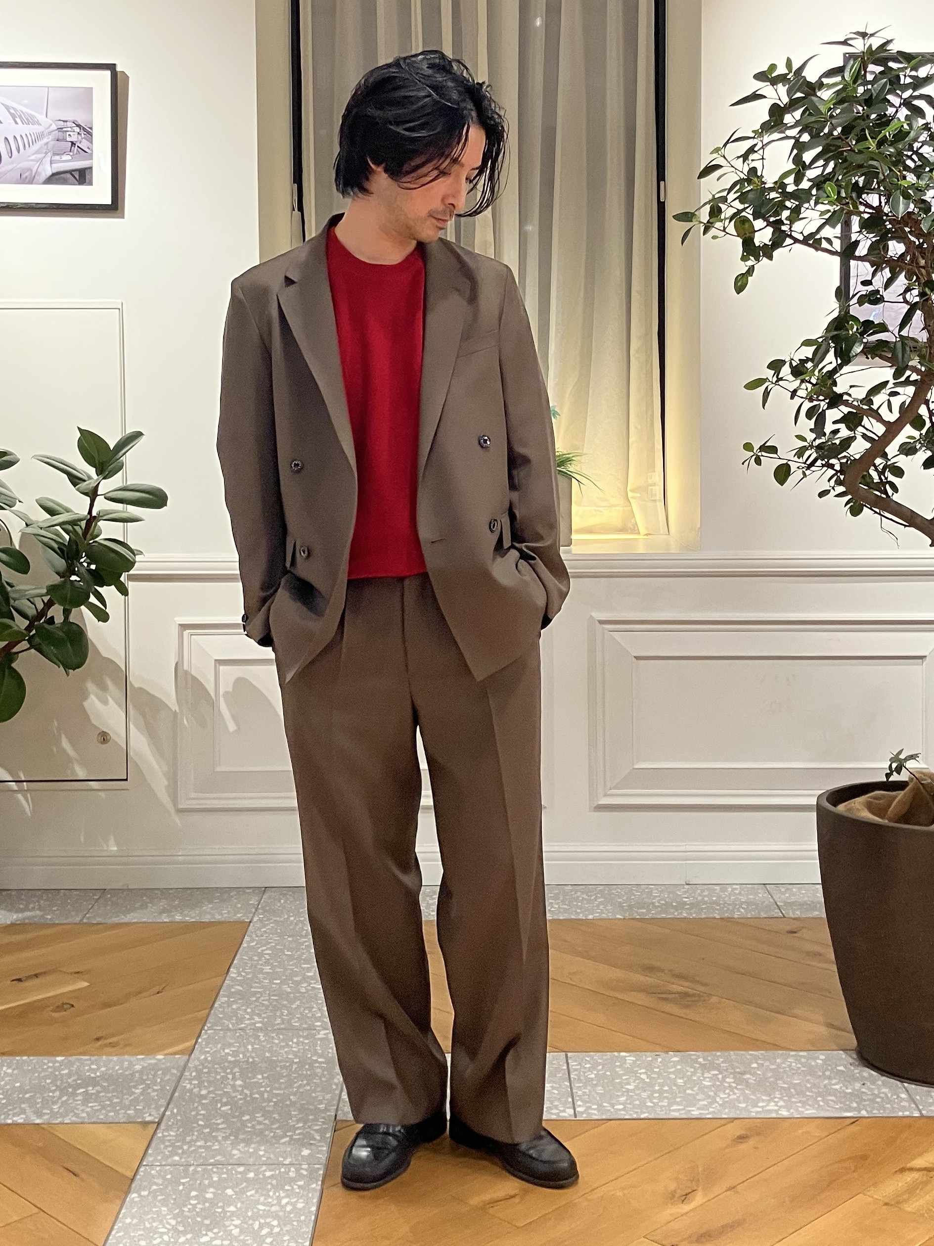 junyaさんの「DRESSTERIOR｜【セットアップ可】イージーケア ウールブレンドジャケット」を使ったコーディネート