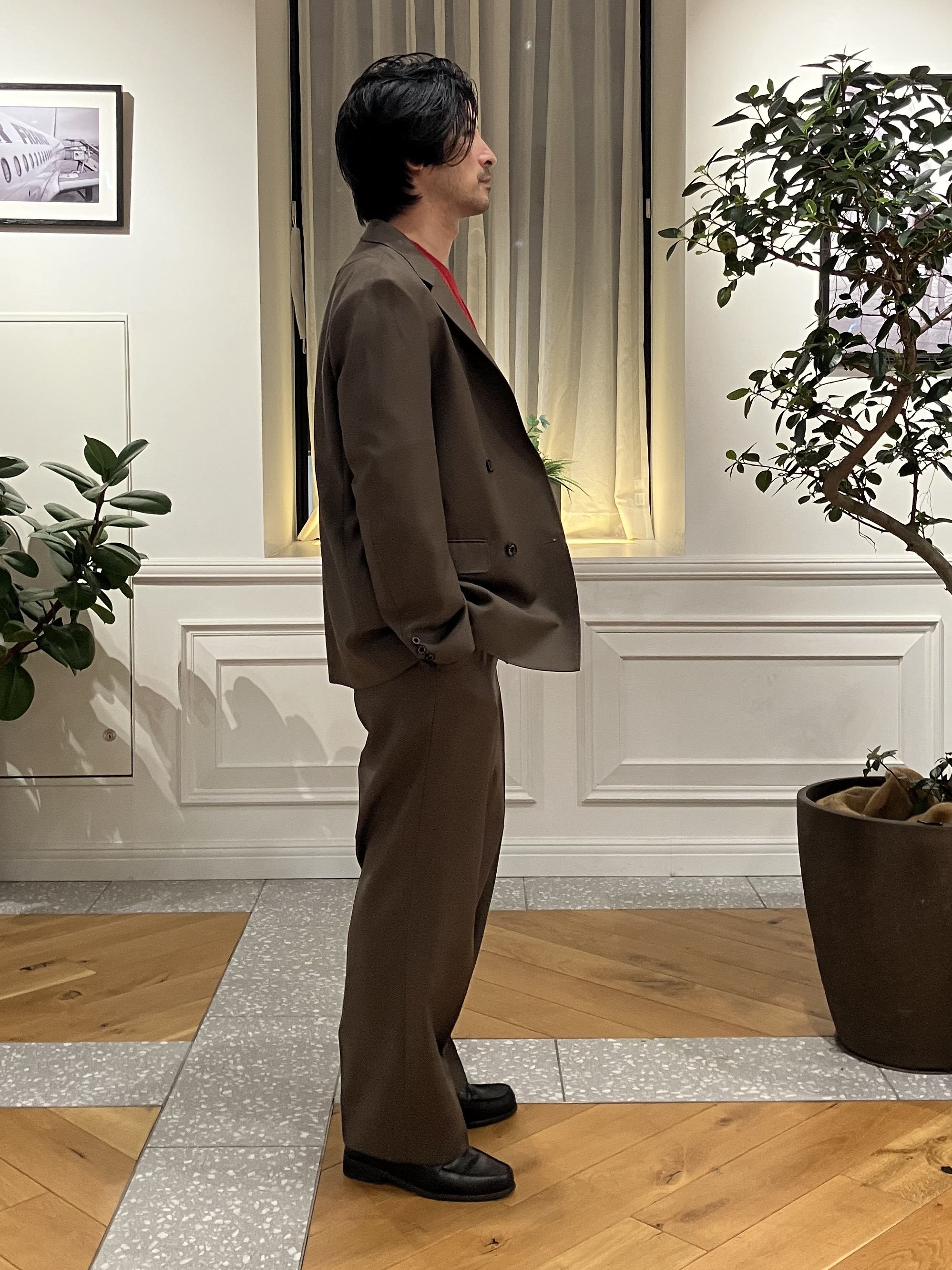 junyaさんの「DRESSTERIOR｜【セットアップ可】イージーケア ウールブレンドジャケット」を使ったコーディネート