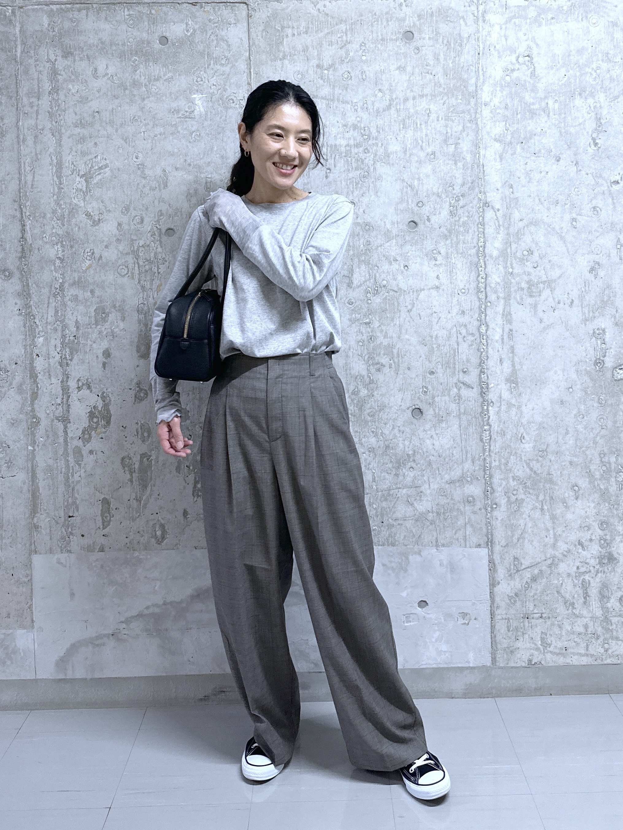 kumiさんの「Dessin｜シアー切り替えクルーネックカットソー」を使ったコーディネート