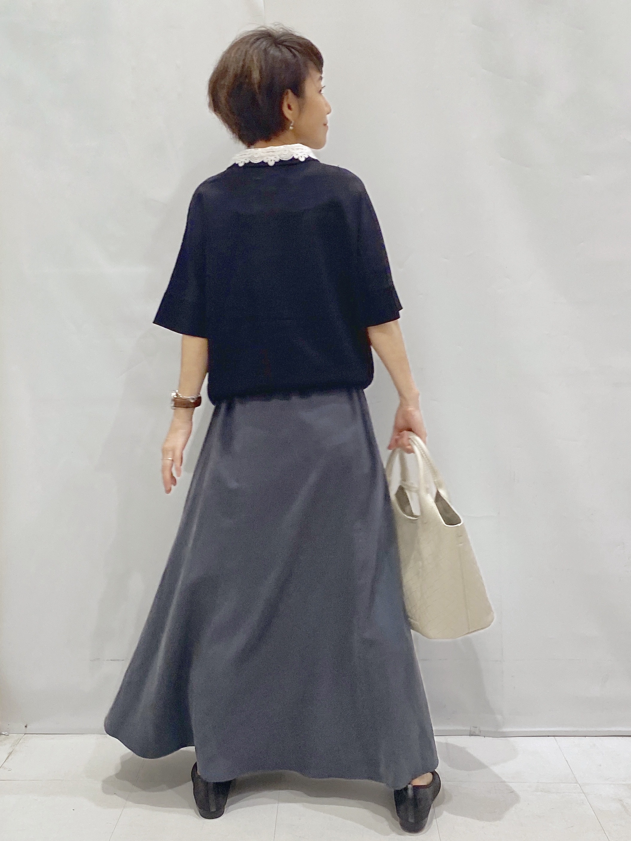 Bonさんの「OPAQUE.CLIP｜2WAY衿ドッキングニット《洗濯機OK》」を使ったコーディネート