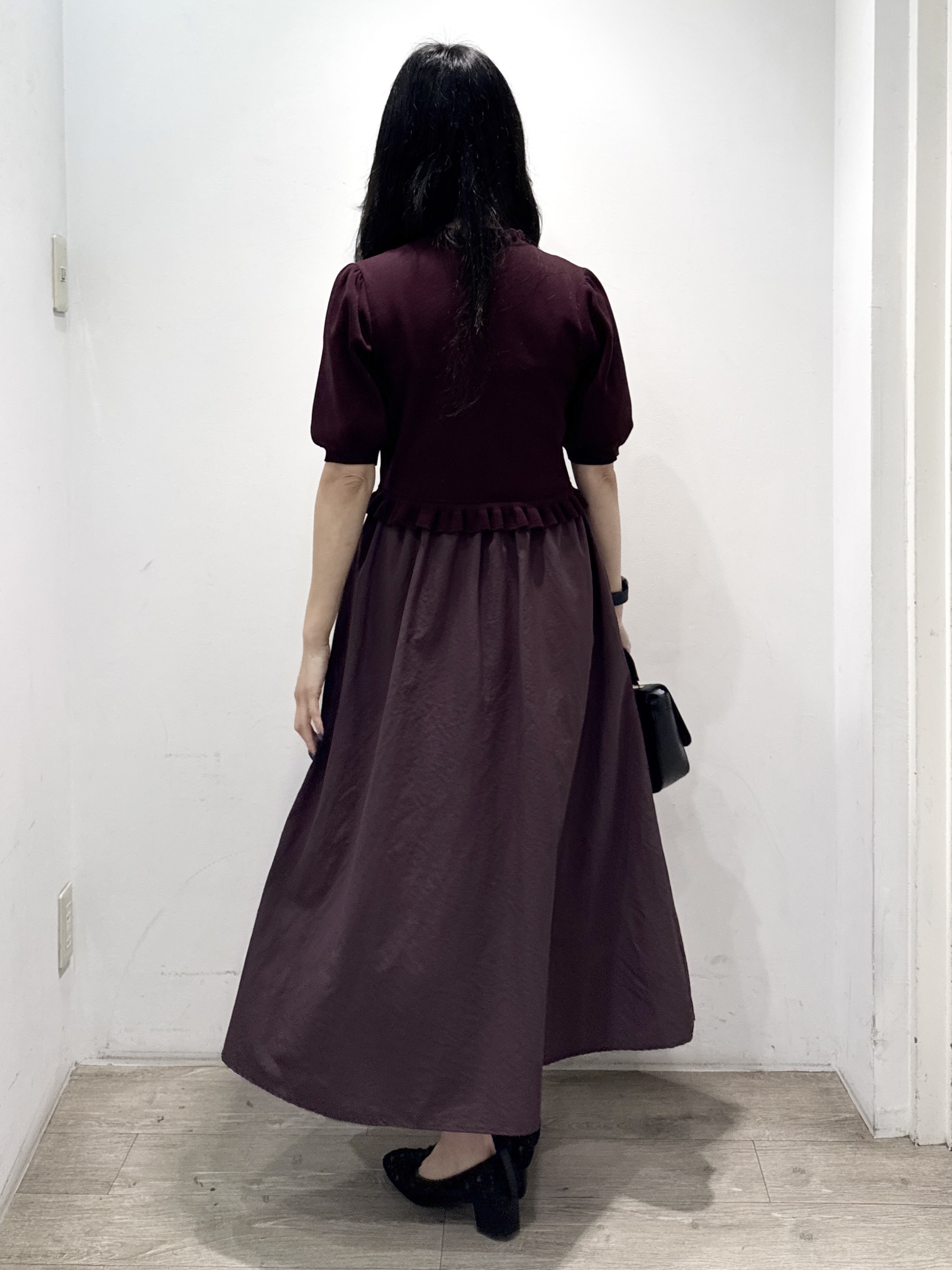 yuicciさんの「OPAQUE.CLIP｜【ほんのり甘い】フリルニット ドッキングワンピース【洗濯機可】」を使ったコーディネート