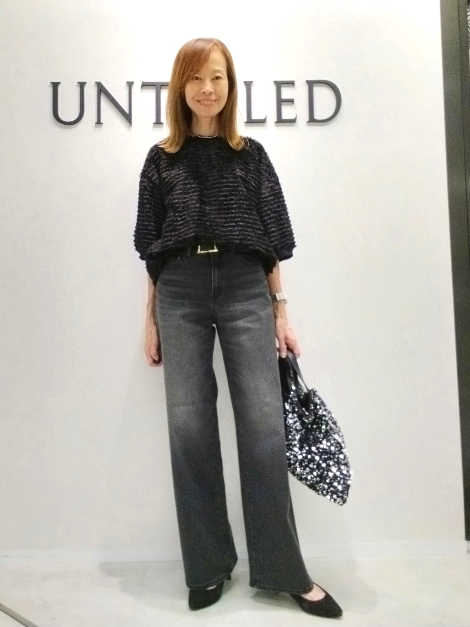 もりさんの「UNTITLED｜【秋映え/体型カバー】フェザージャガードプルオーバー」を使ったコーディネート