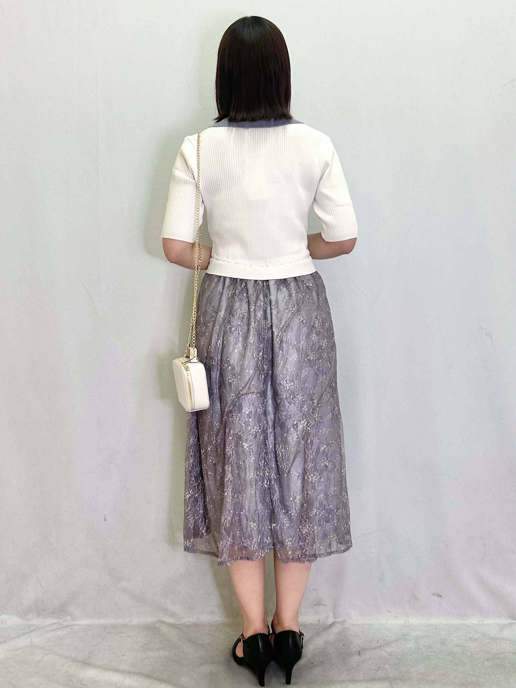 きららさんの「index｜花柄ドッキング衿付きワンピース【洗濯機OK】」を使ったコーディネート