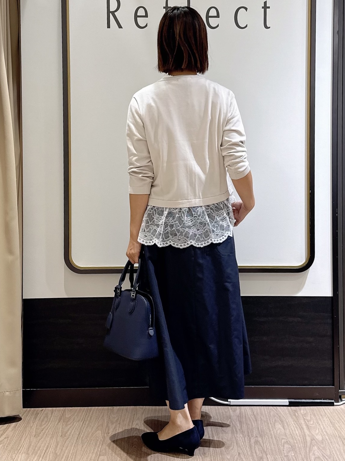 nekoさんの「Reflect｜【手洗い可】レースデザインニットカーディガン」を使ったコーディネート