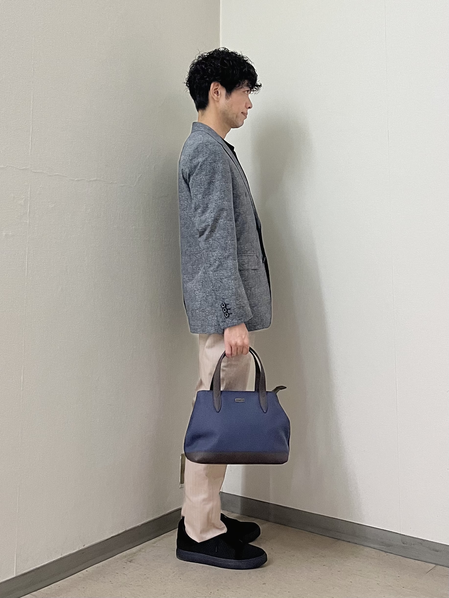 URAさんの「TAKEO KIKUCHI｜【抗菌防臭】COOL DOTS（R）ドビープリント ジャケット」を使ったコーディネート
