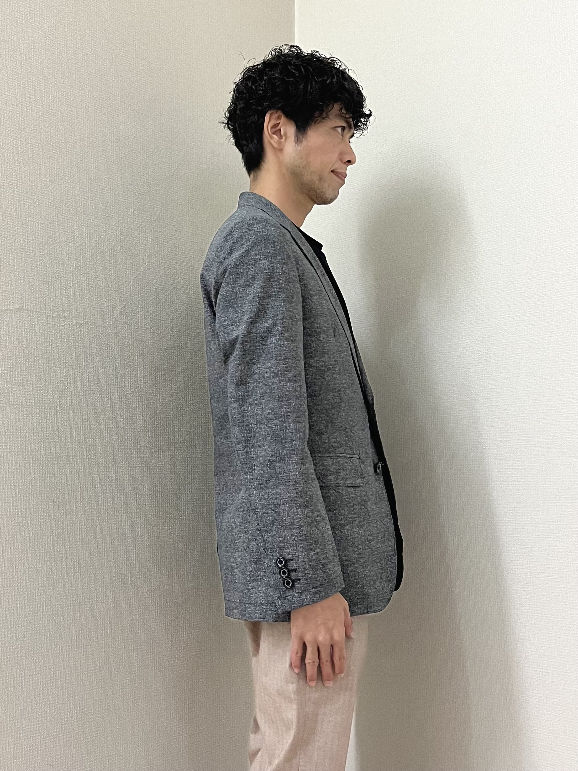 URAさんの「TAKEO KIKUCHI｜【抗菌防臭】COOL DOTS（R）ドビープリント ジャケット」を使ったコーディネート