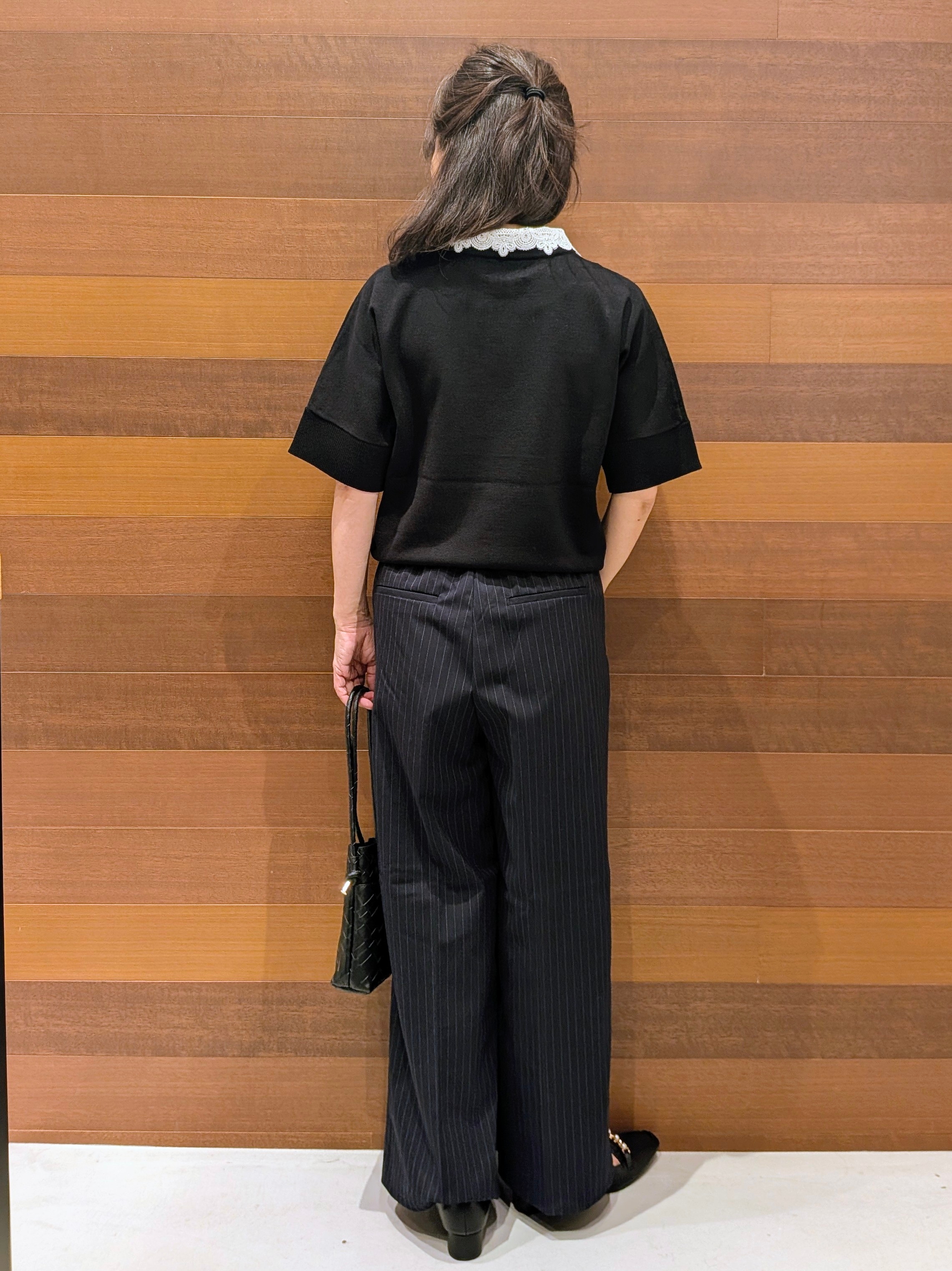 momoさんの「OPAQUE.CLIP｜2WAY衿ドッキングニット《洗濯機OK》」を使ったコーディネート