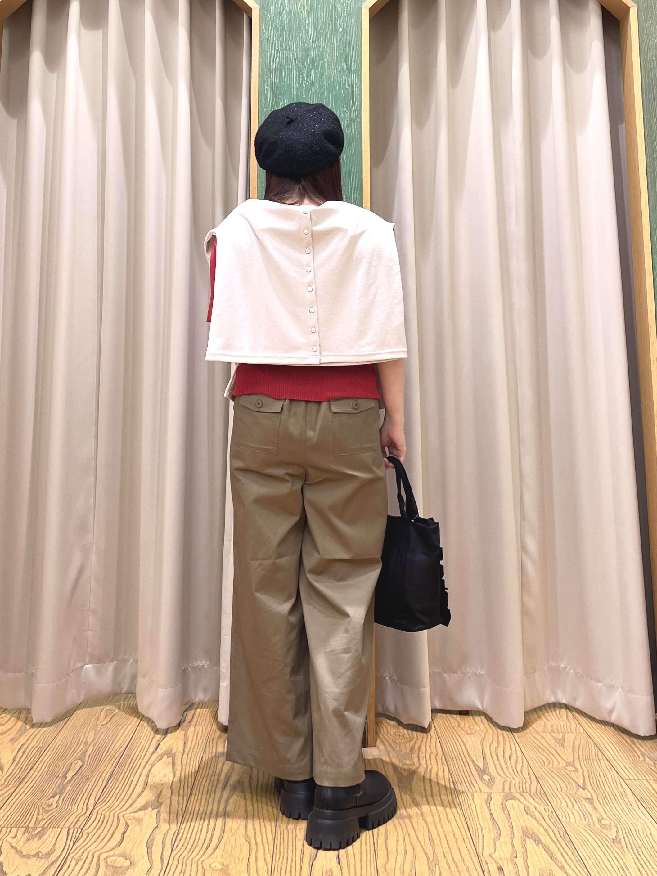 ゆっきーさんの「SHOO･LA･RUE｜【毛玉になりにくい/洗濯機可/S-LL】大人上品な 5分袖スクエアトップス」を使ったコーディネート