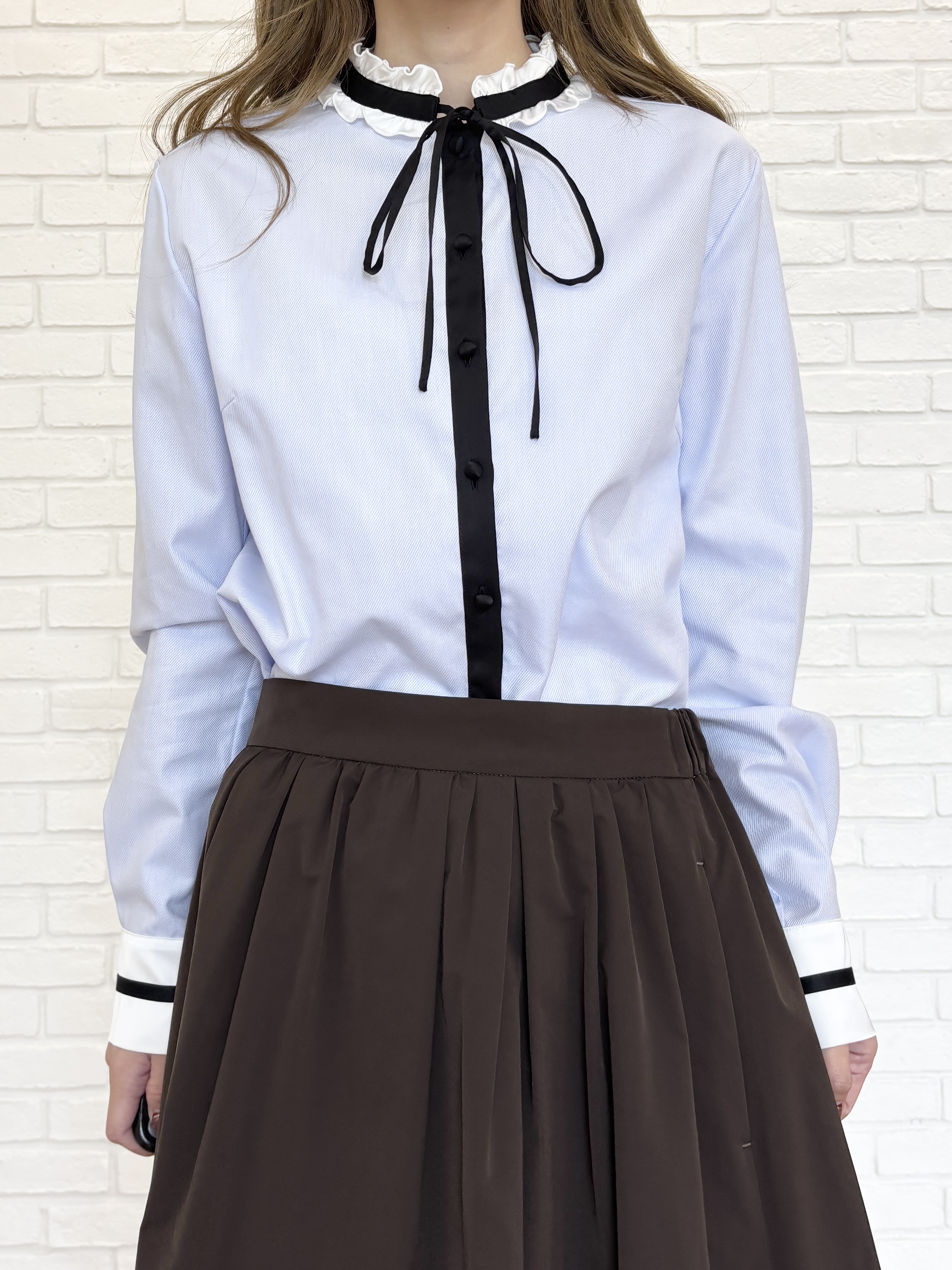 清水夏姫さんの「DRESSTERIOR｜【総ゴム仕様】タックボリュームスカート」を使ったコーディネート