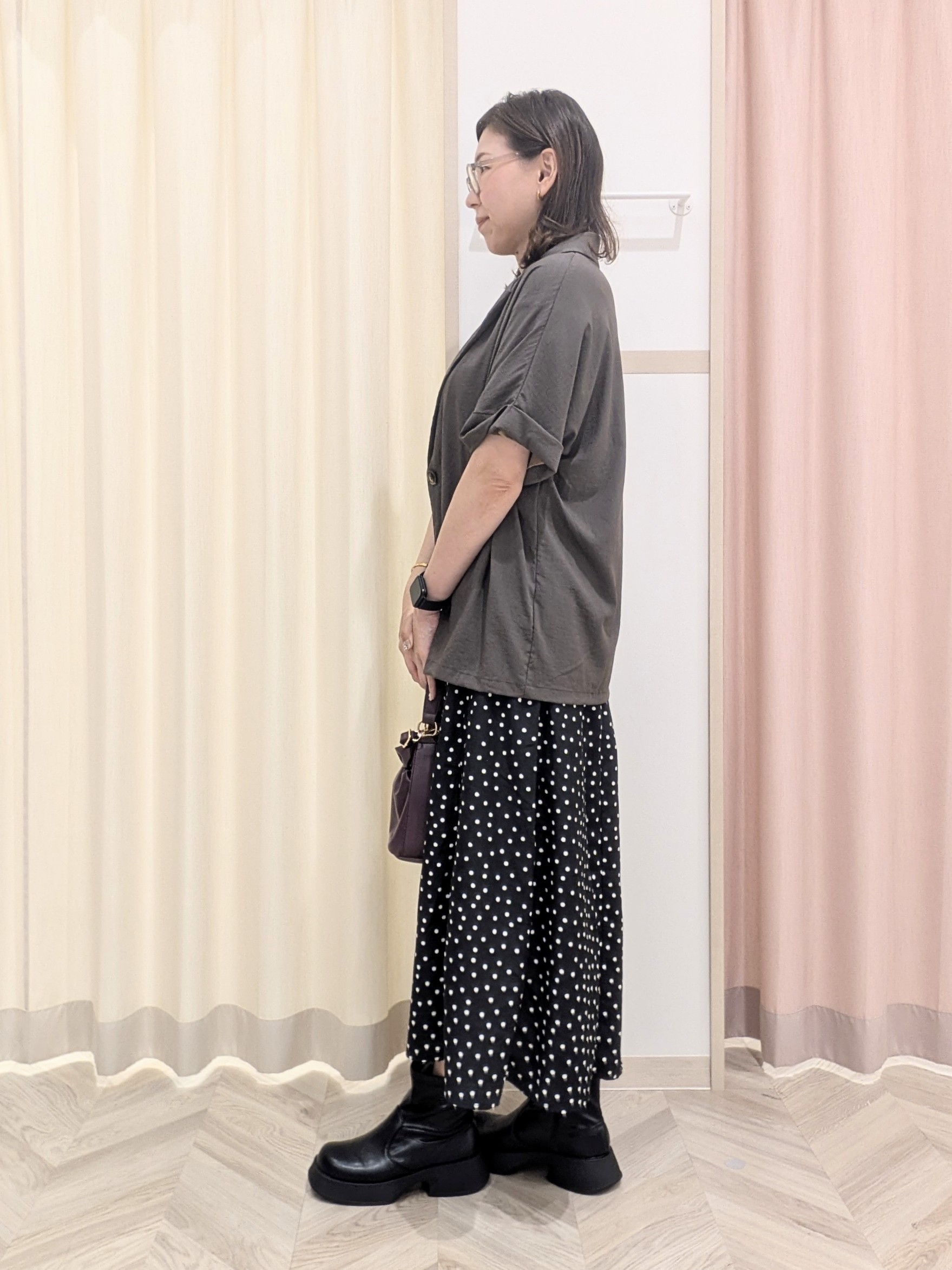 miyuさんの「SHOO･LA･RUE｜【高レビュー/洗濯機可/セットアップ可】軽凛(かろりん) 半袖ジャケット」を使ったコーディネート