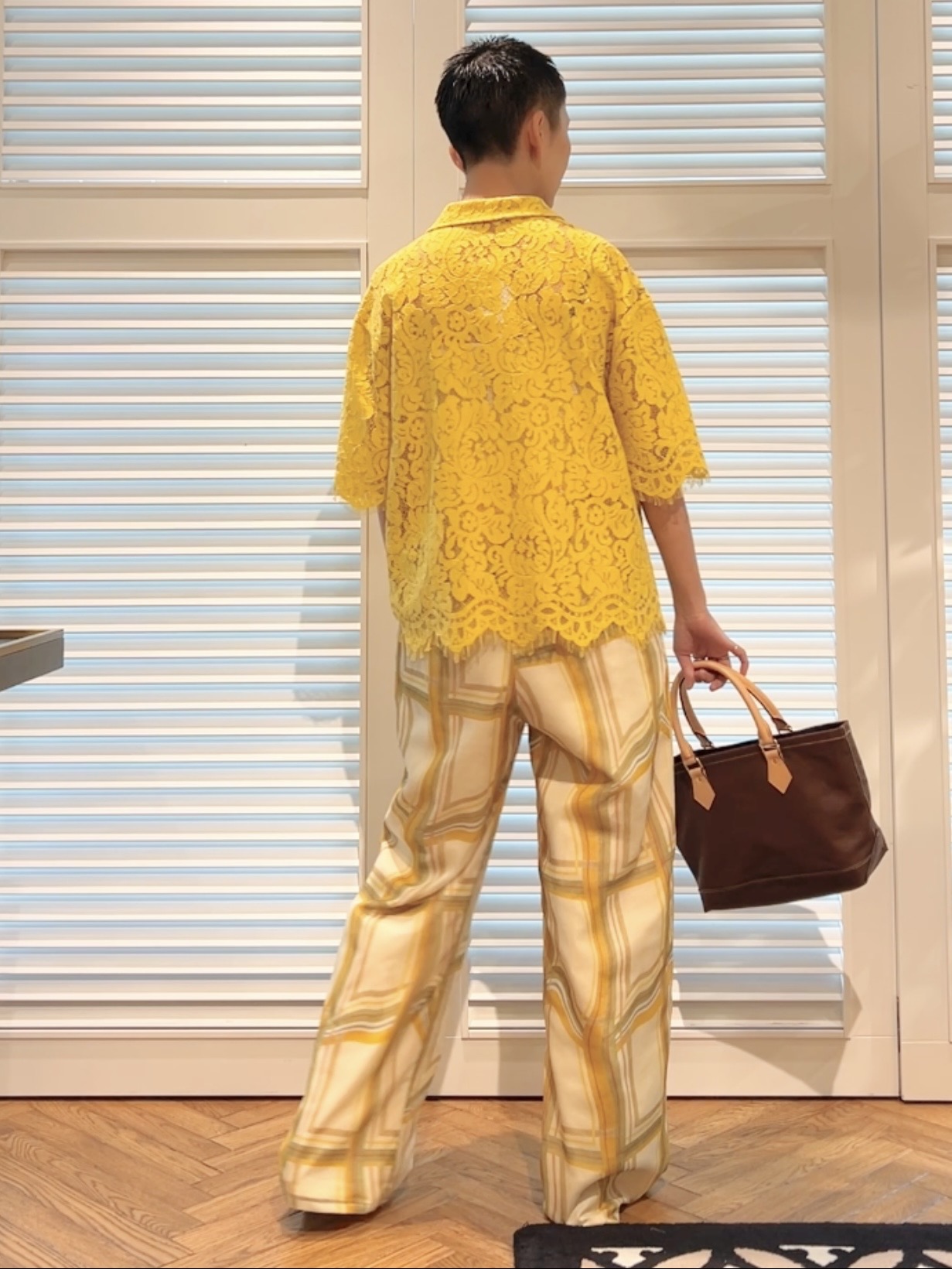 OCHIAIさんの「DRESSTERIOR｜【ウォッシャブル/羽織りにも便利】シアーコードレースブラウス」を使ったコーディネート