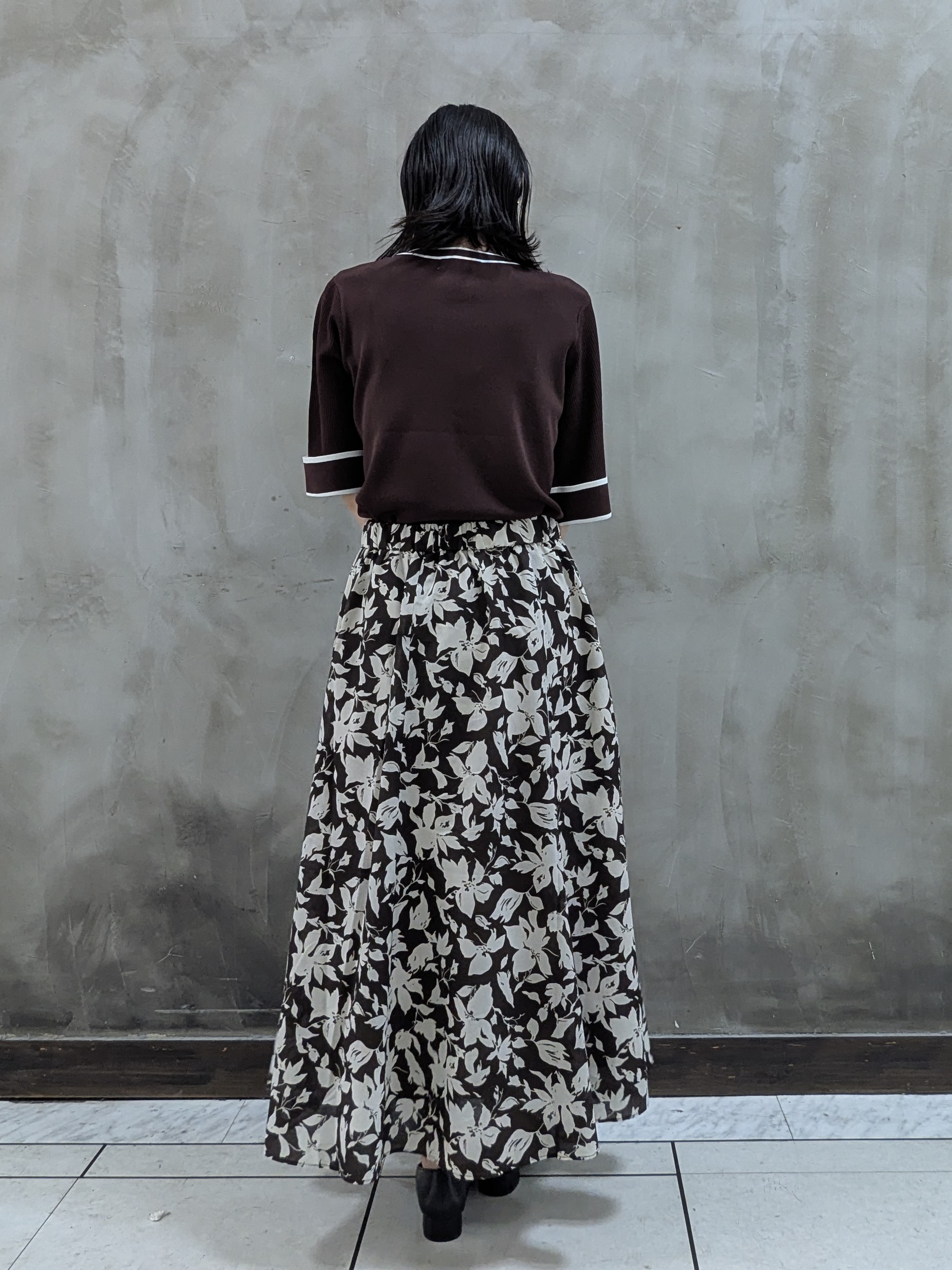shioさんの「grove｜新色追加！【シリーズ累計36万枚/名品ニット】やわらかドライタッチ 袖メッシュ編みニット」を使ったコーディネート