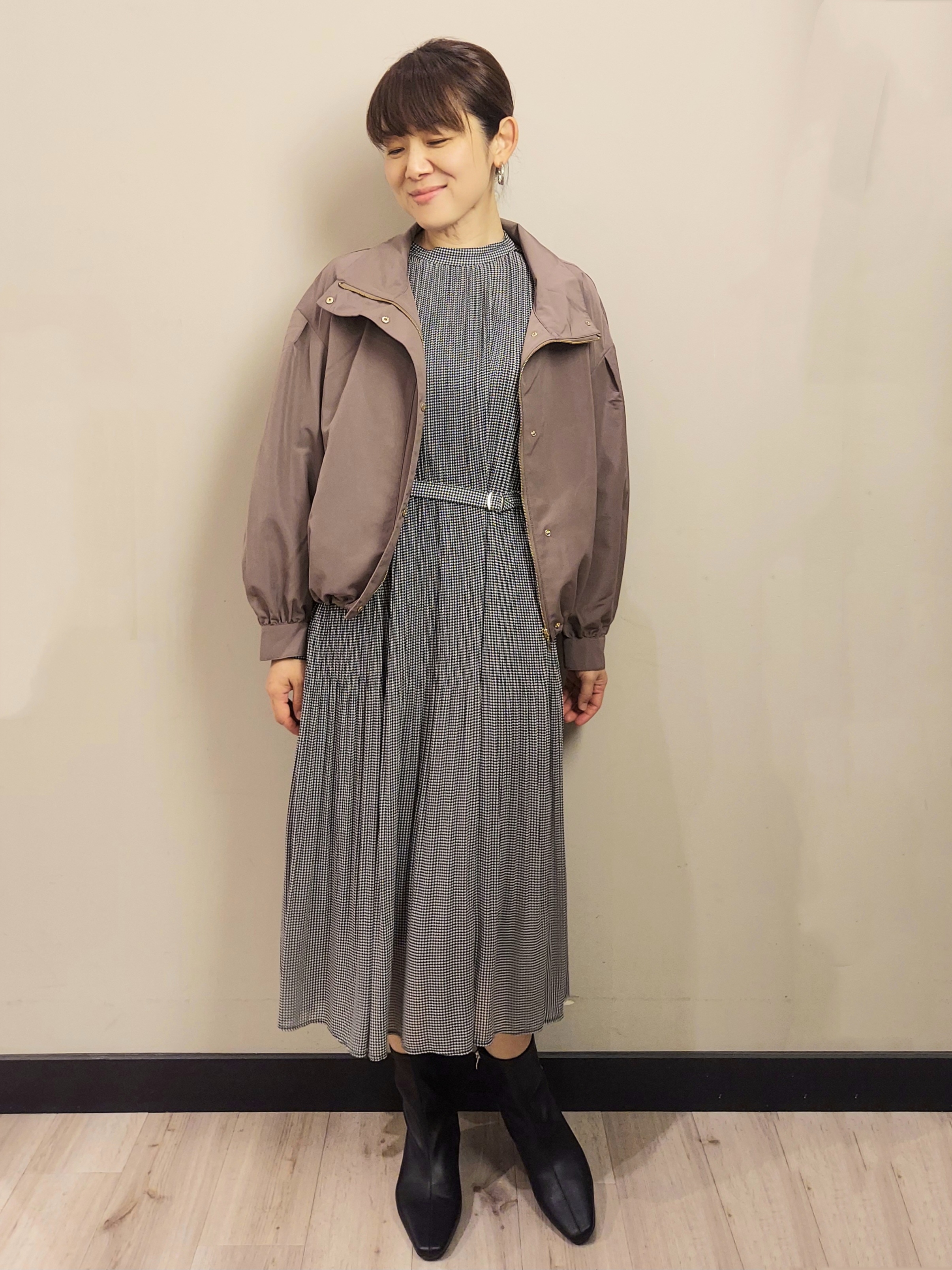 MAKIさんの「index｜【防シワ】スタンドパフブルゾン《洗濯機OK》」を使ったコーディネート