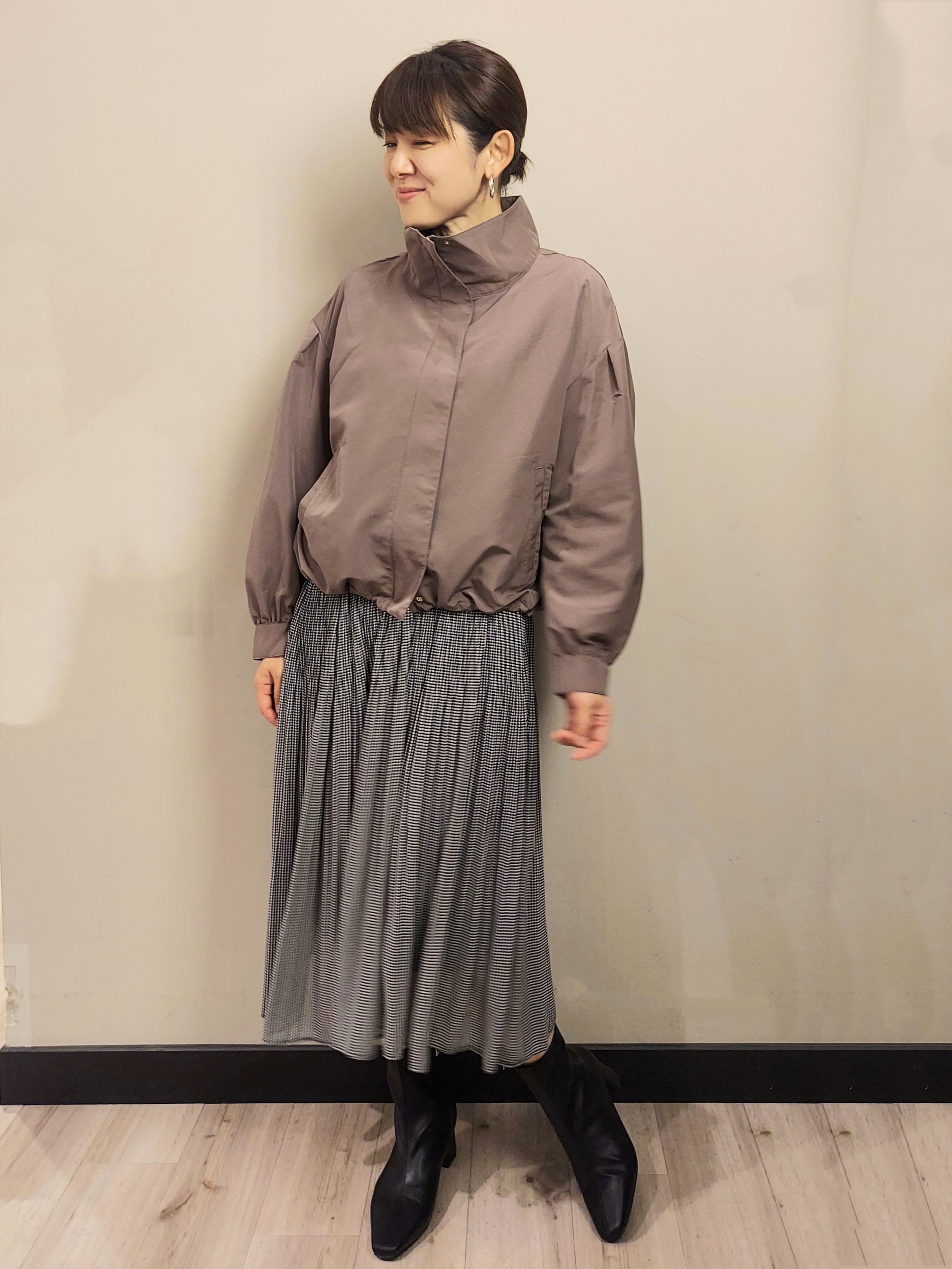 MAKIさんの「index｜【防シワ】スタンドパフブルゾン《洗濯機OK》」を使ったコーディネート