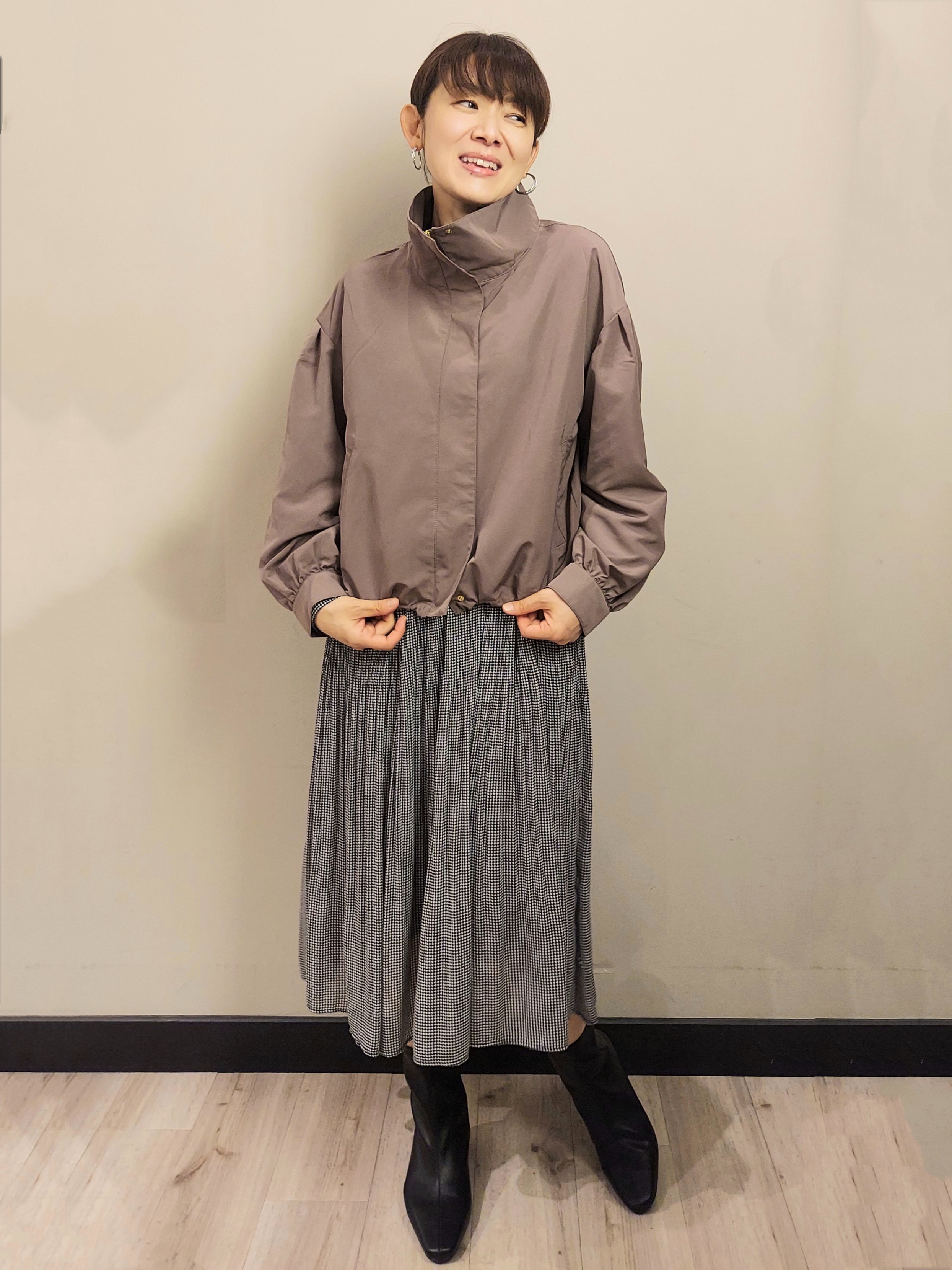 MAKIさんの「index｜【防シワ】スタンドパフブルゾン《洗濯機OK》」を使ったコーディネート