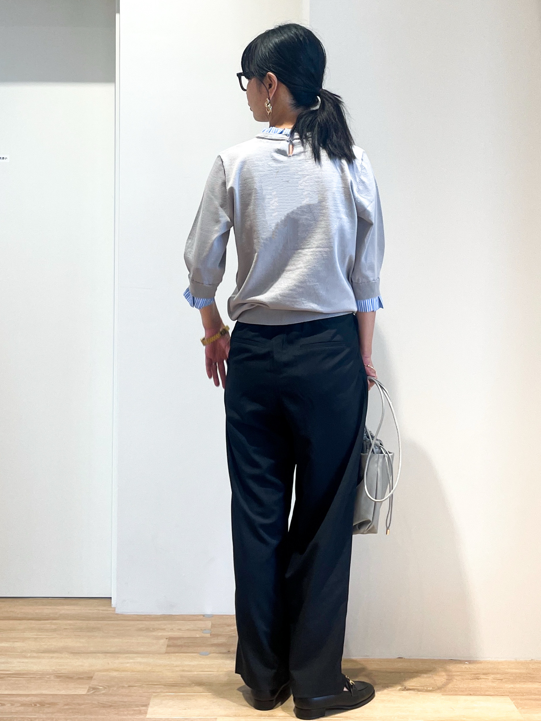 あいさんの「OPAQUE.CLIP｜【UVケア／遮熱性】フリルドッキングニット《洗濯機OK》」を使ったコーディネート