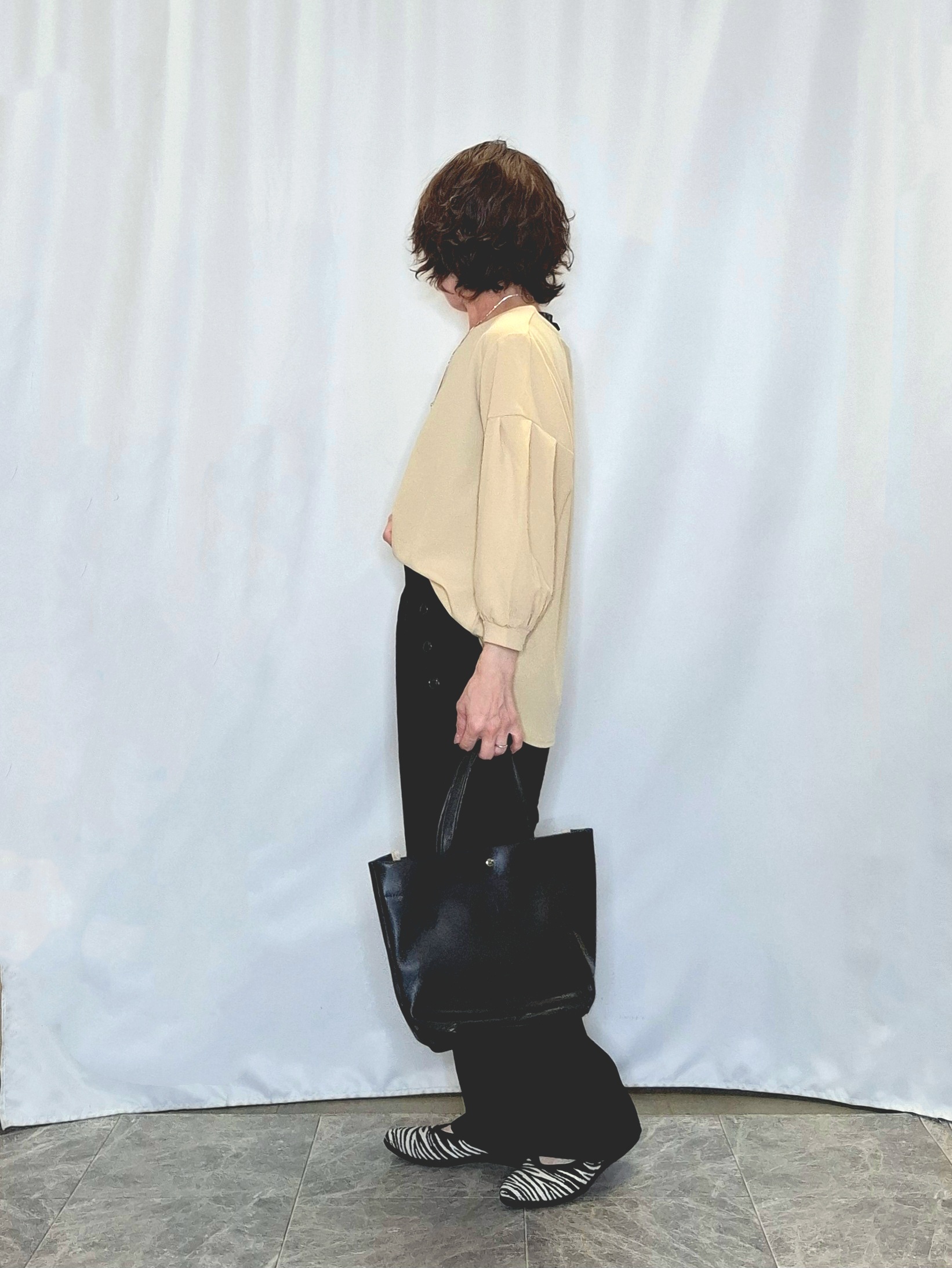 ぬーさんの「SHOO･LA･RUE｜【着丈選べる/2点セット/S-LL/洗濯機可】ネックレス付き 着心地さらり7分袖ブラウス」を使ったコーディネート